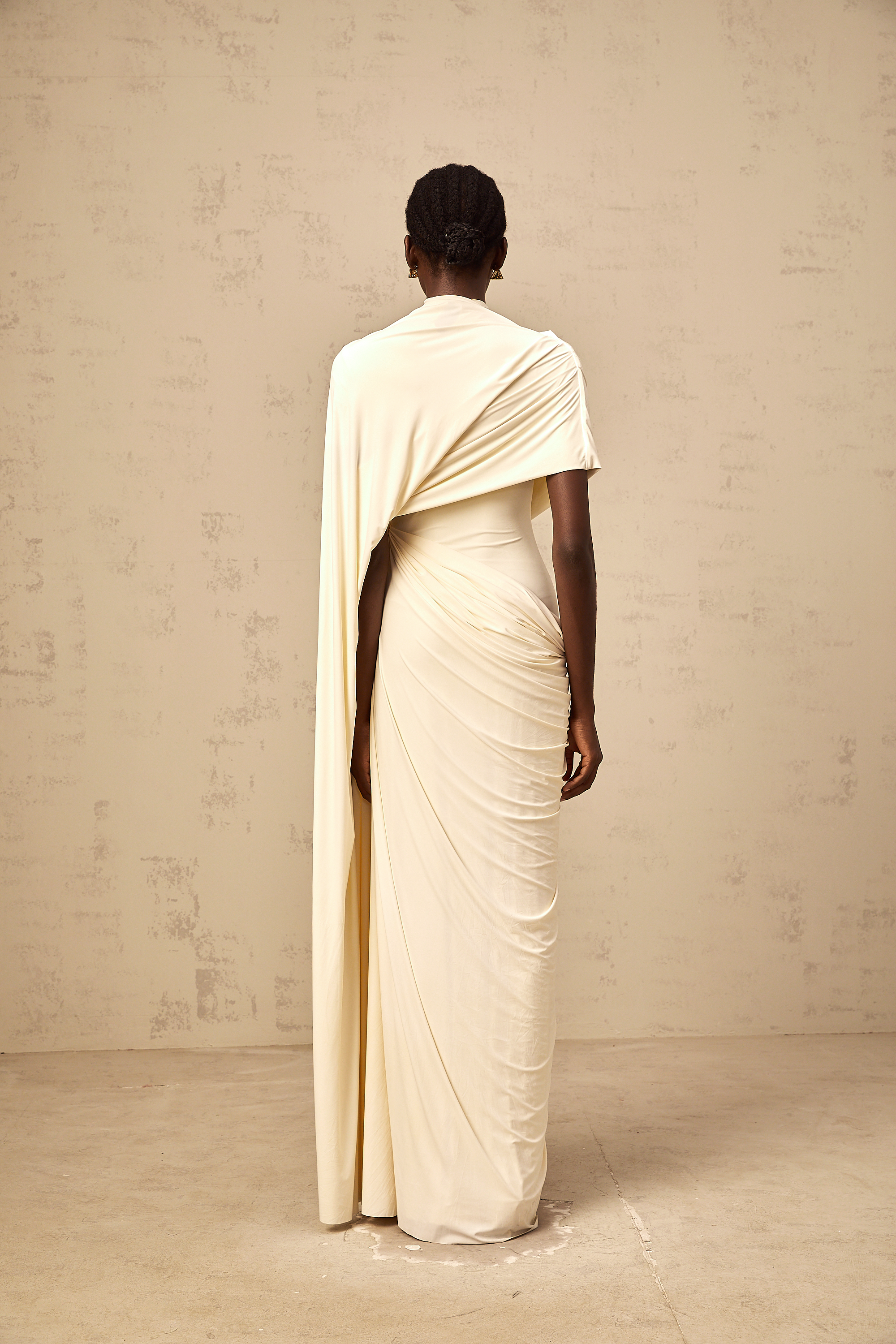 Asymmetrical Draped Cape & Dress