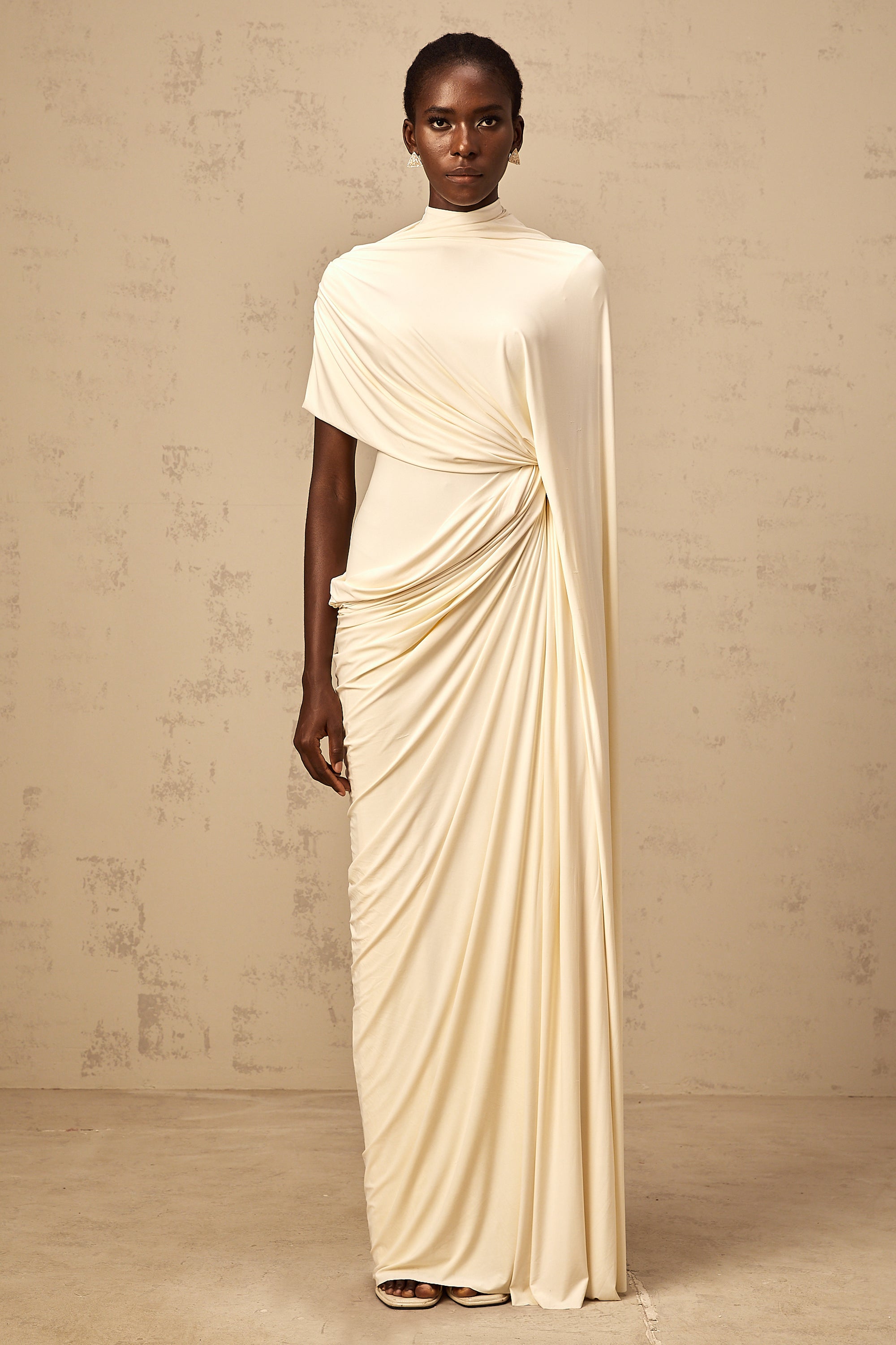 Asymmetrical Draped Cape & Dress