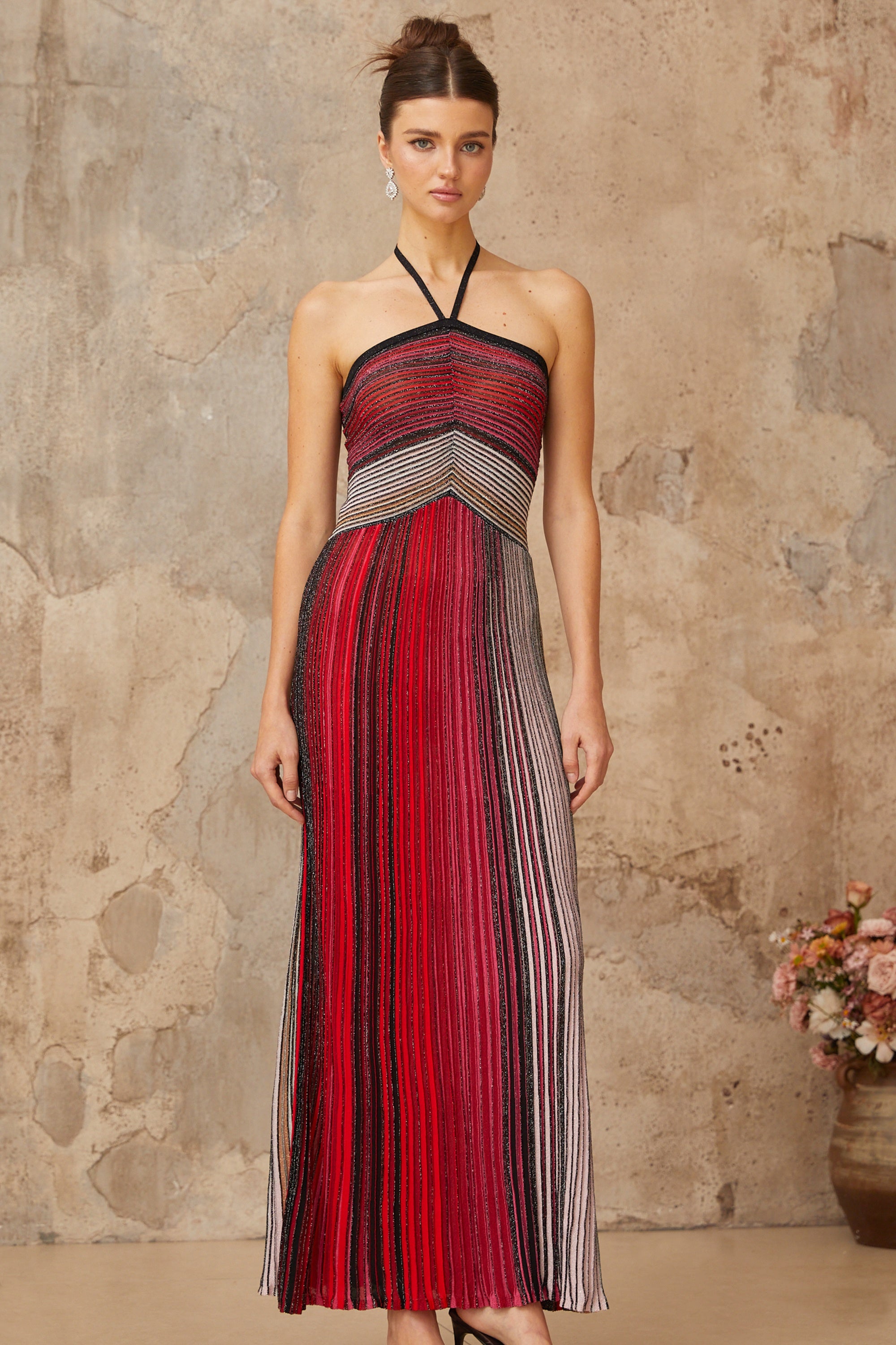 Halterneck Knit Dress