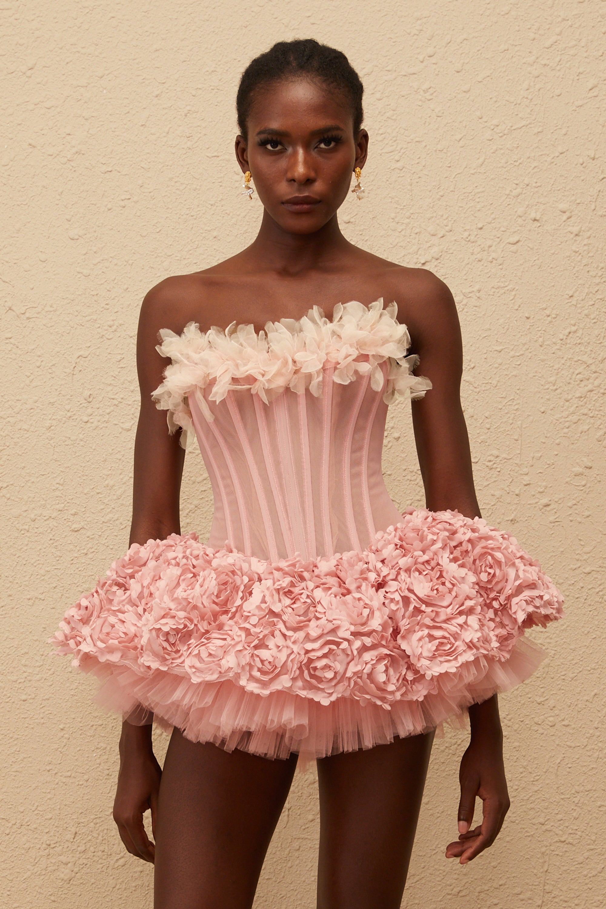 Rachel Pink 3D Petal Tulle Mini Dress – Miss Rosier - Women's