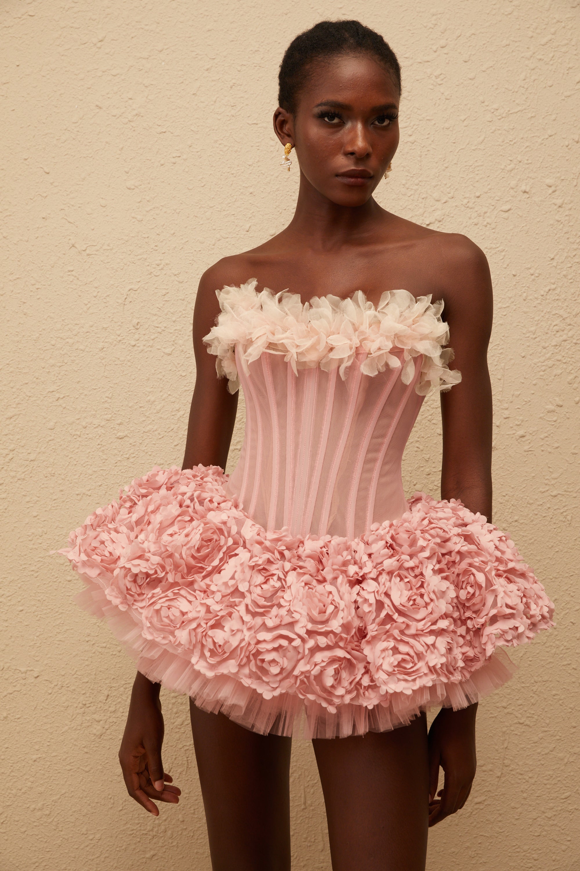Rachel Pink 3D Petal Tulle Mini Dress – Miss Rosier - Women's