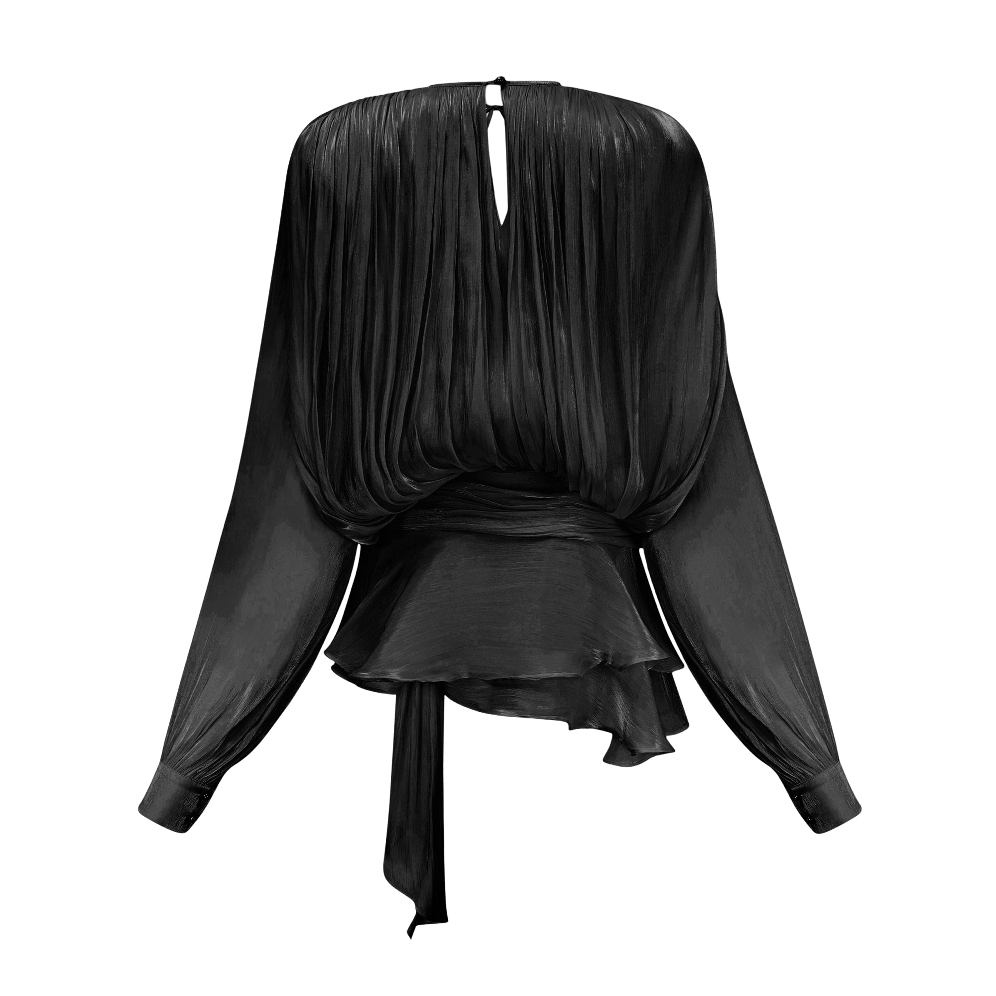 Pleated Ruffled Mini Dress