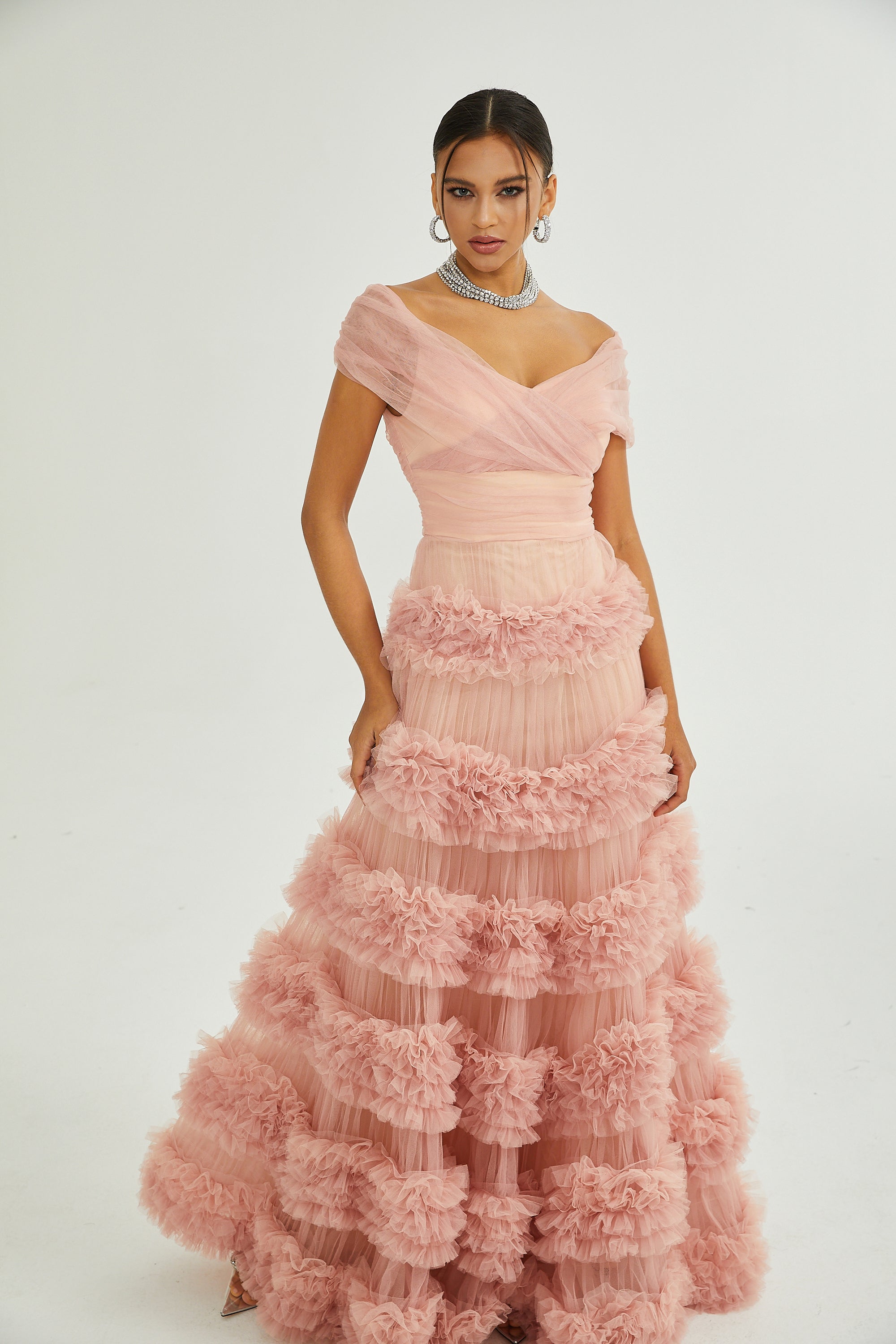 Solène Pink Tiered Maxi Dress – Miss Rosier - Women's Online Boutique
