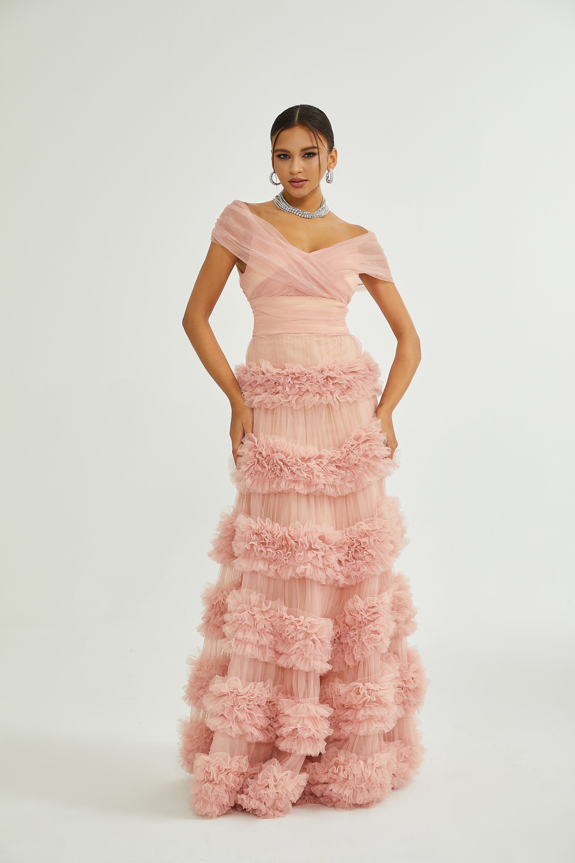 Solène Pink Tiered Maxi Dress – Miss Rosier - Women's Online Boutique