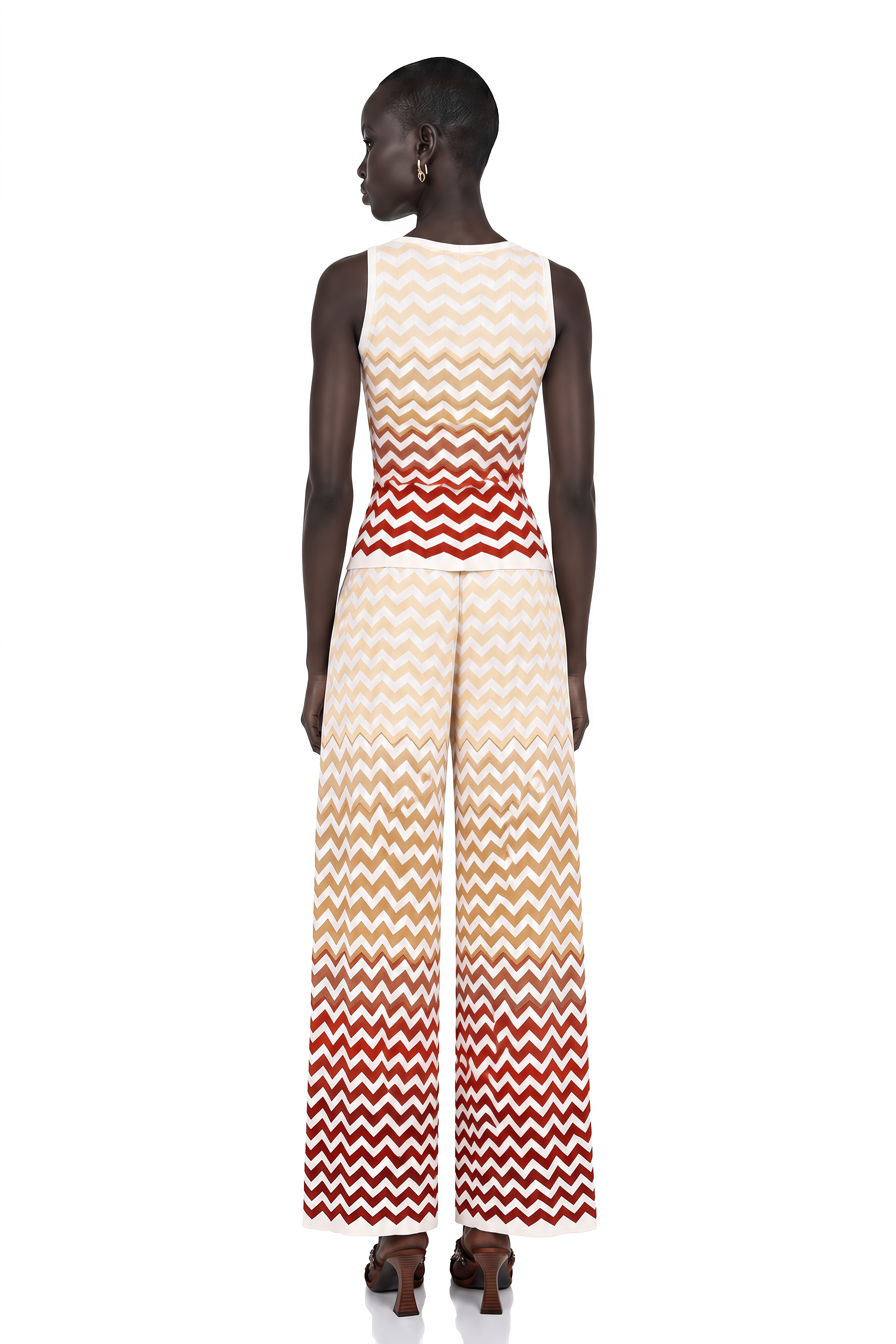 Isabelle Yellow Zigzag Knit Matching Set