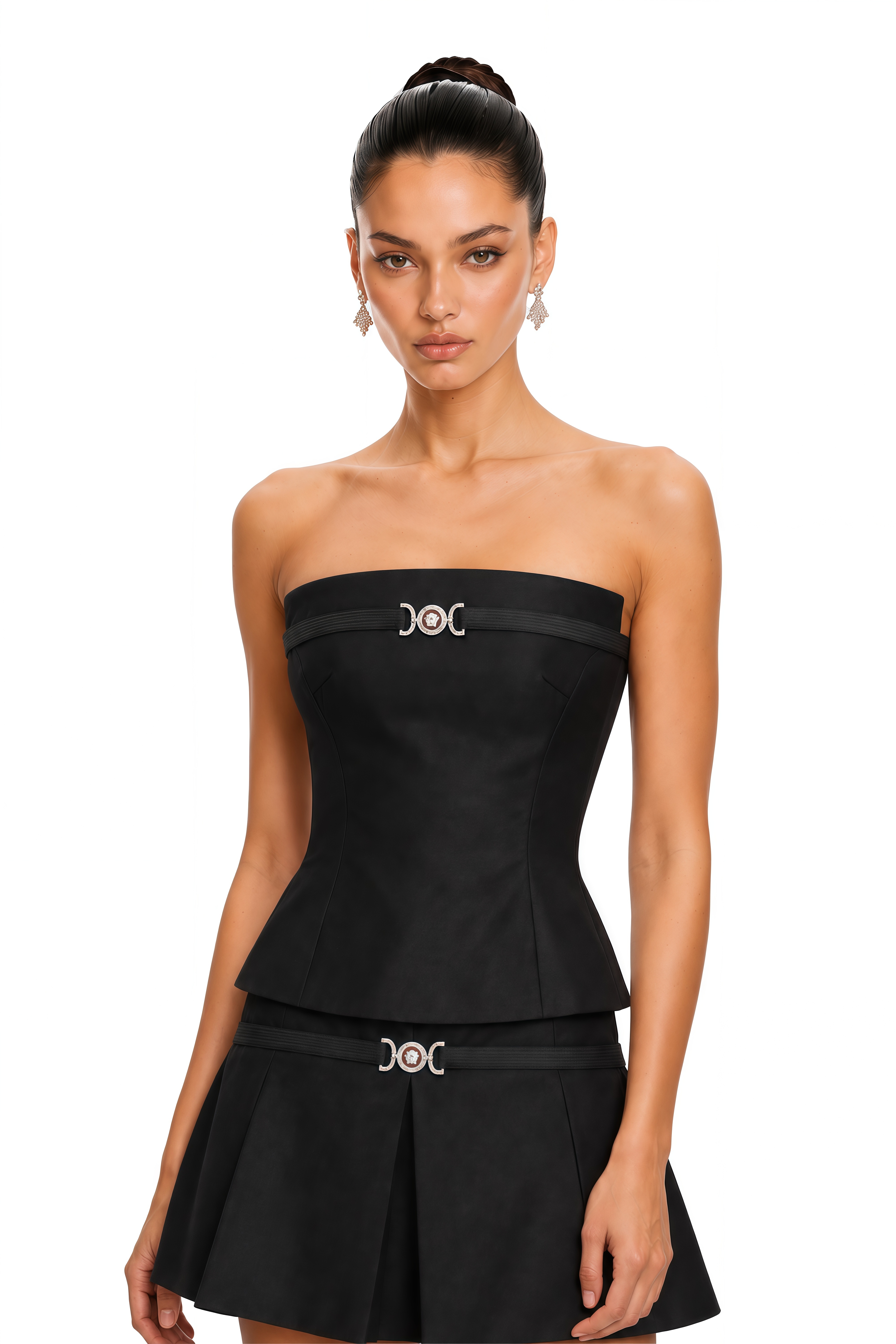 Margaux Black Top & Skirt Matching Set