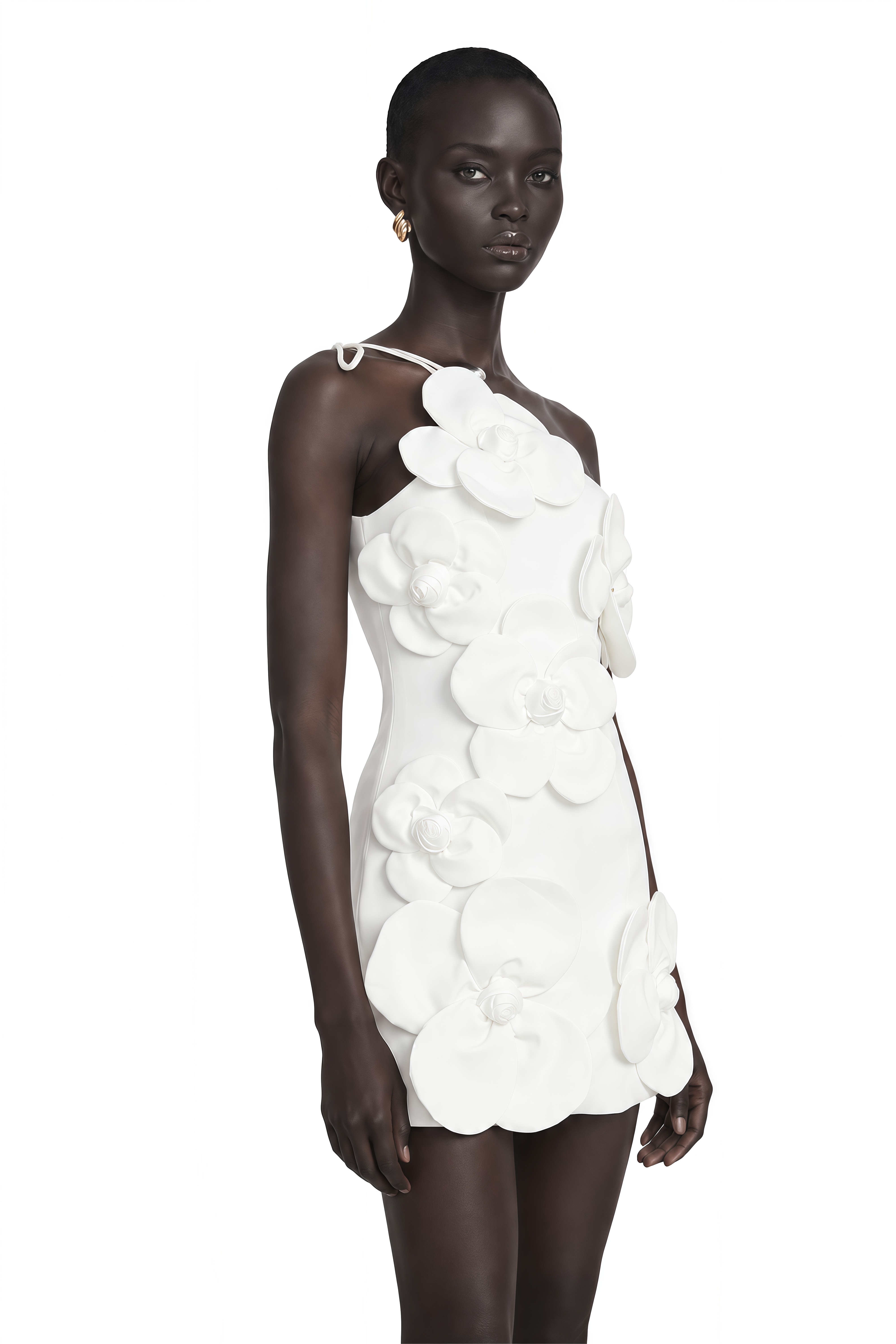 Liane White Floral Off-Shoulder Mini Dress