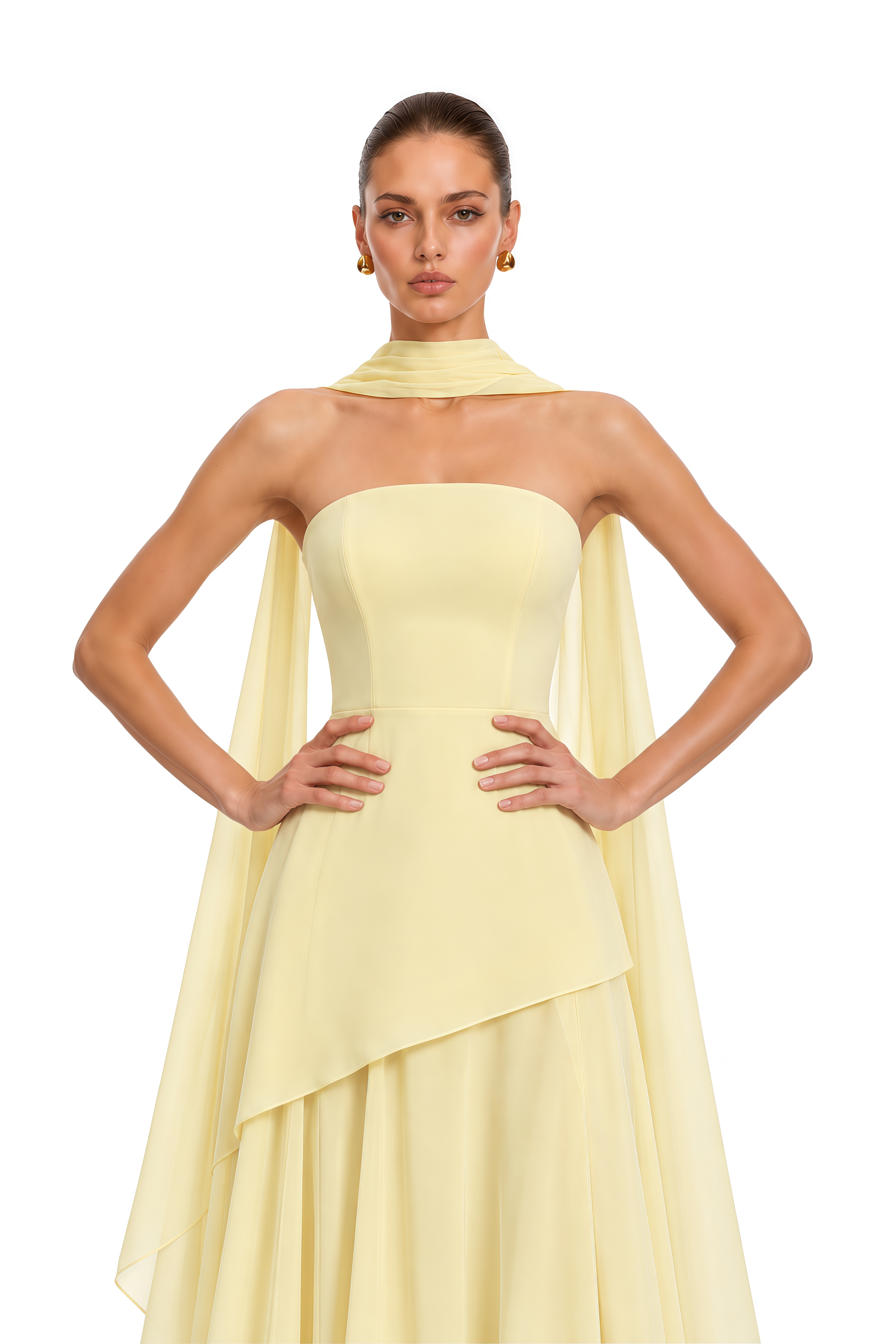 Solène Off-Shoulder Ruched Maxi Gown