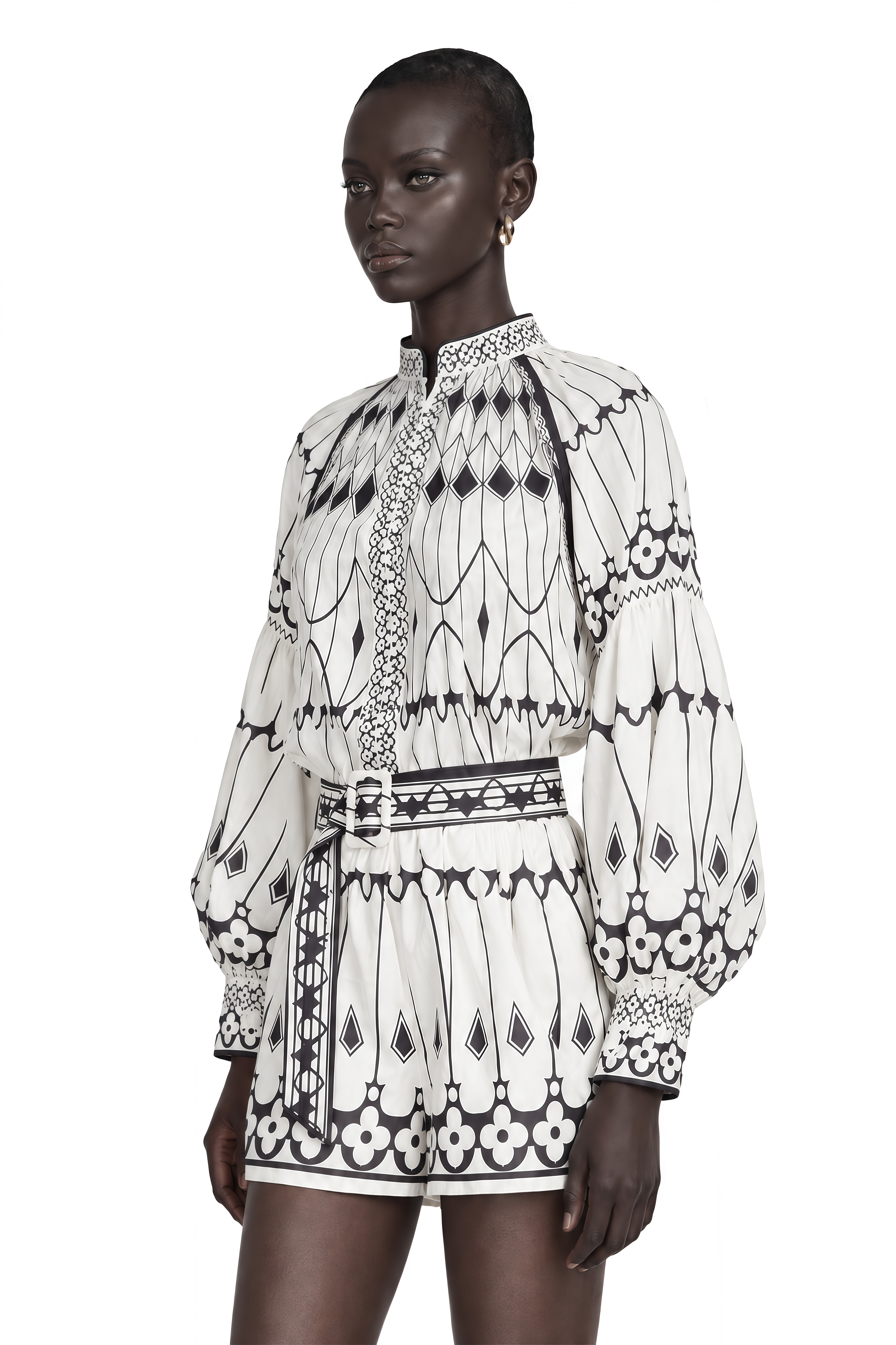 Allie Graphic-Print Shirt & Shorts Matching Set