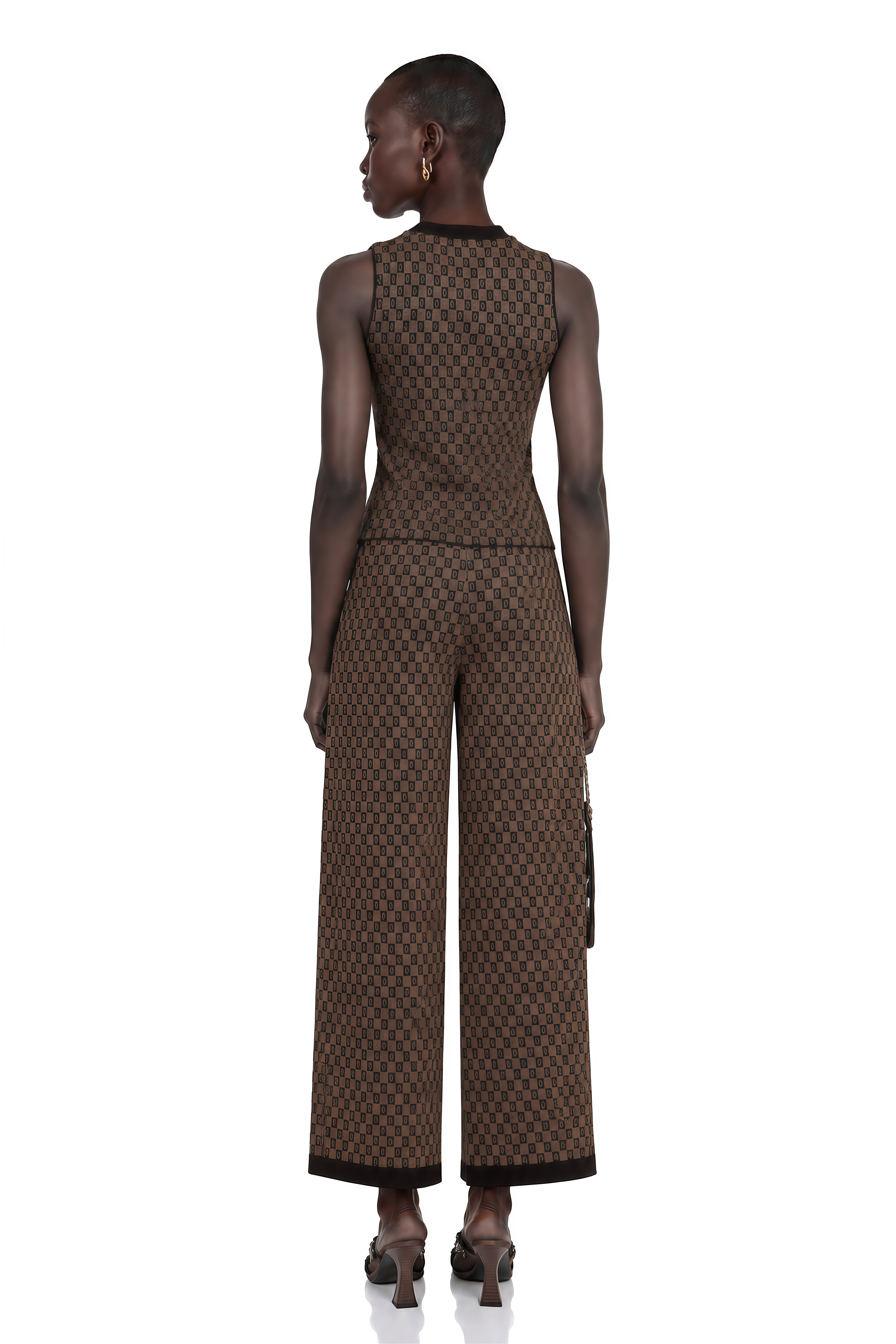 Cyrielle Monogram-Jacquard Top & Trousers Matching Set