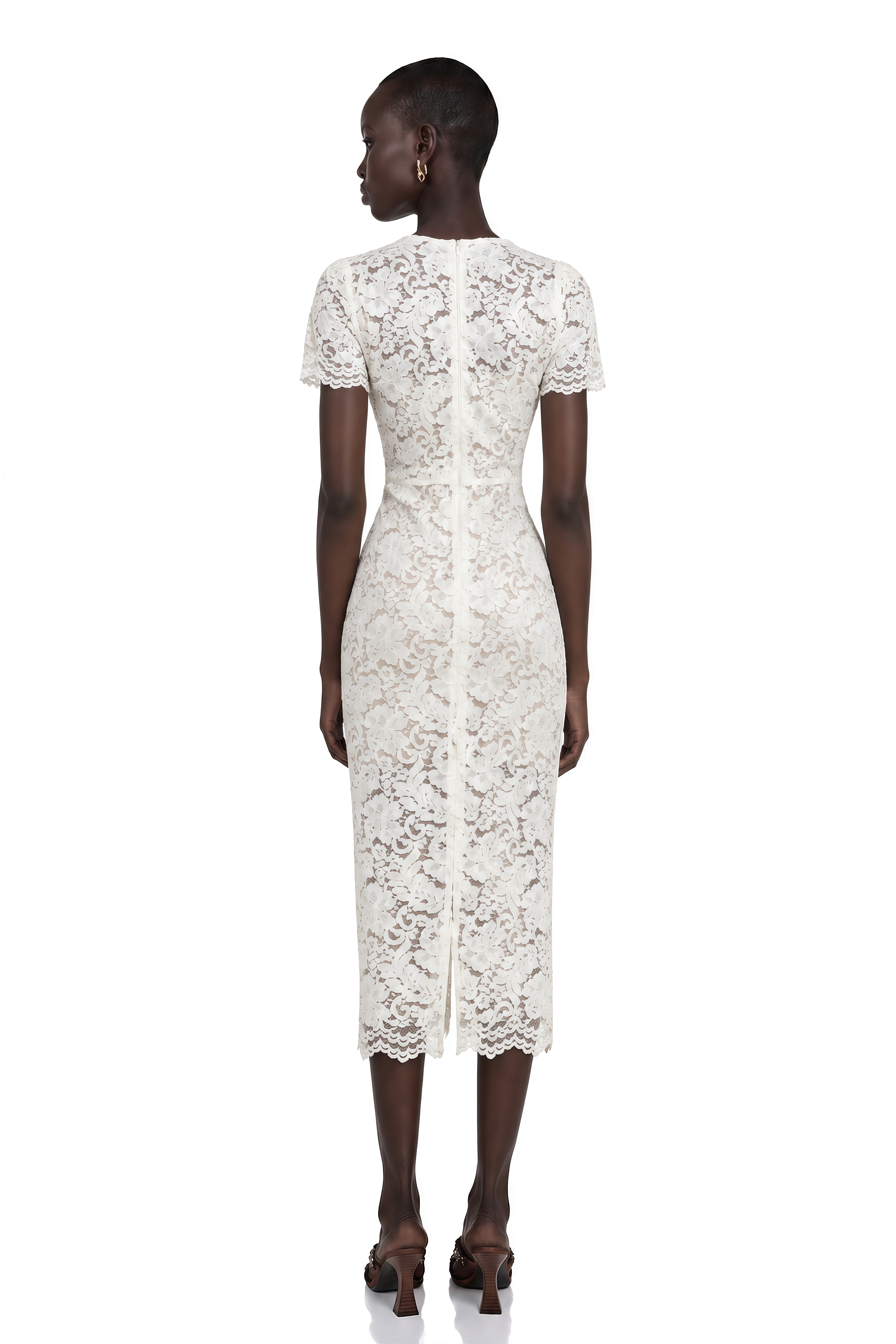 Kalena Embellished Lace Midi Dress