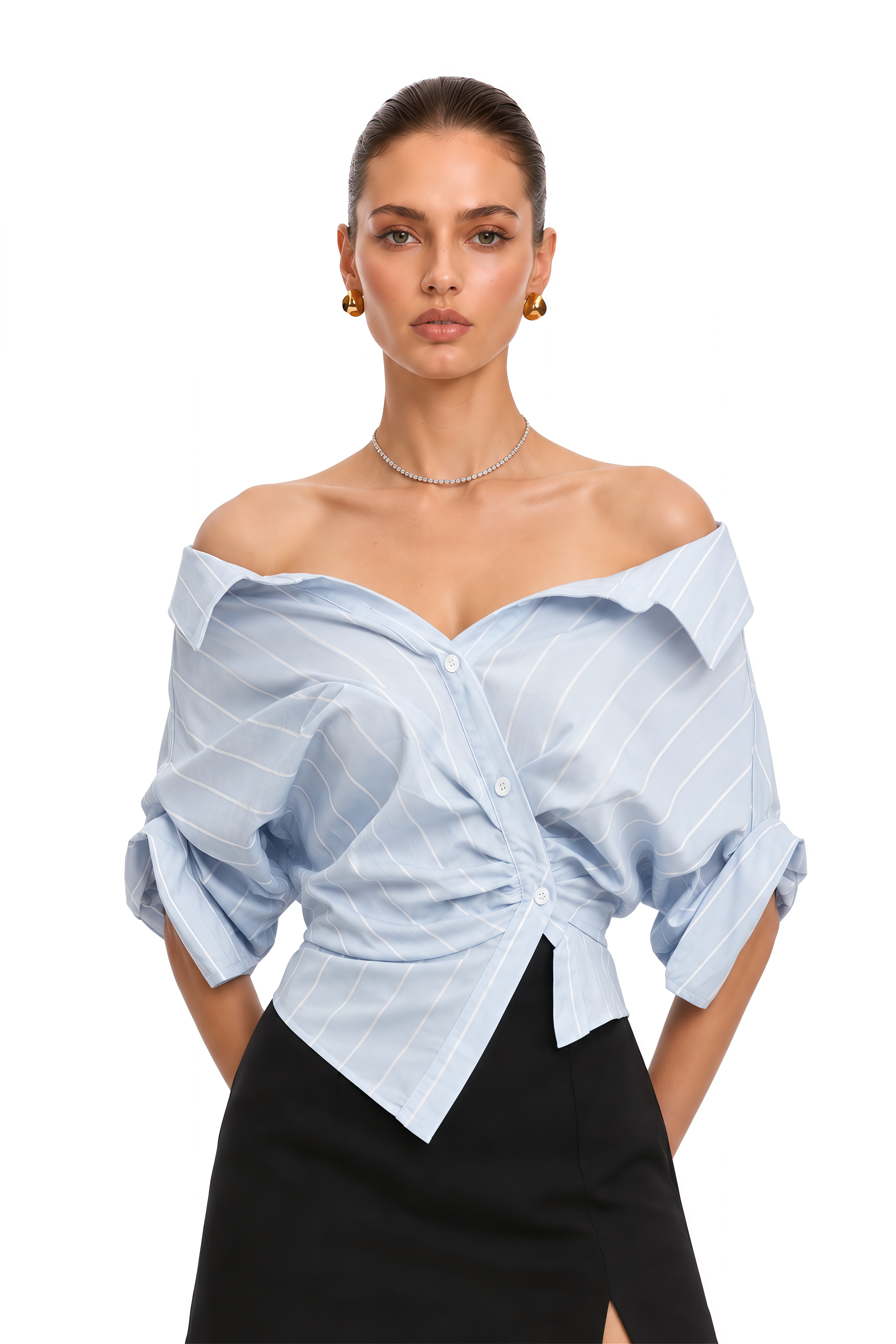Hélène Striped Off-Shoulder Blouse – Miss Rosier - Women's Online
