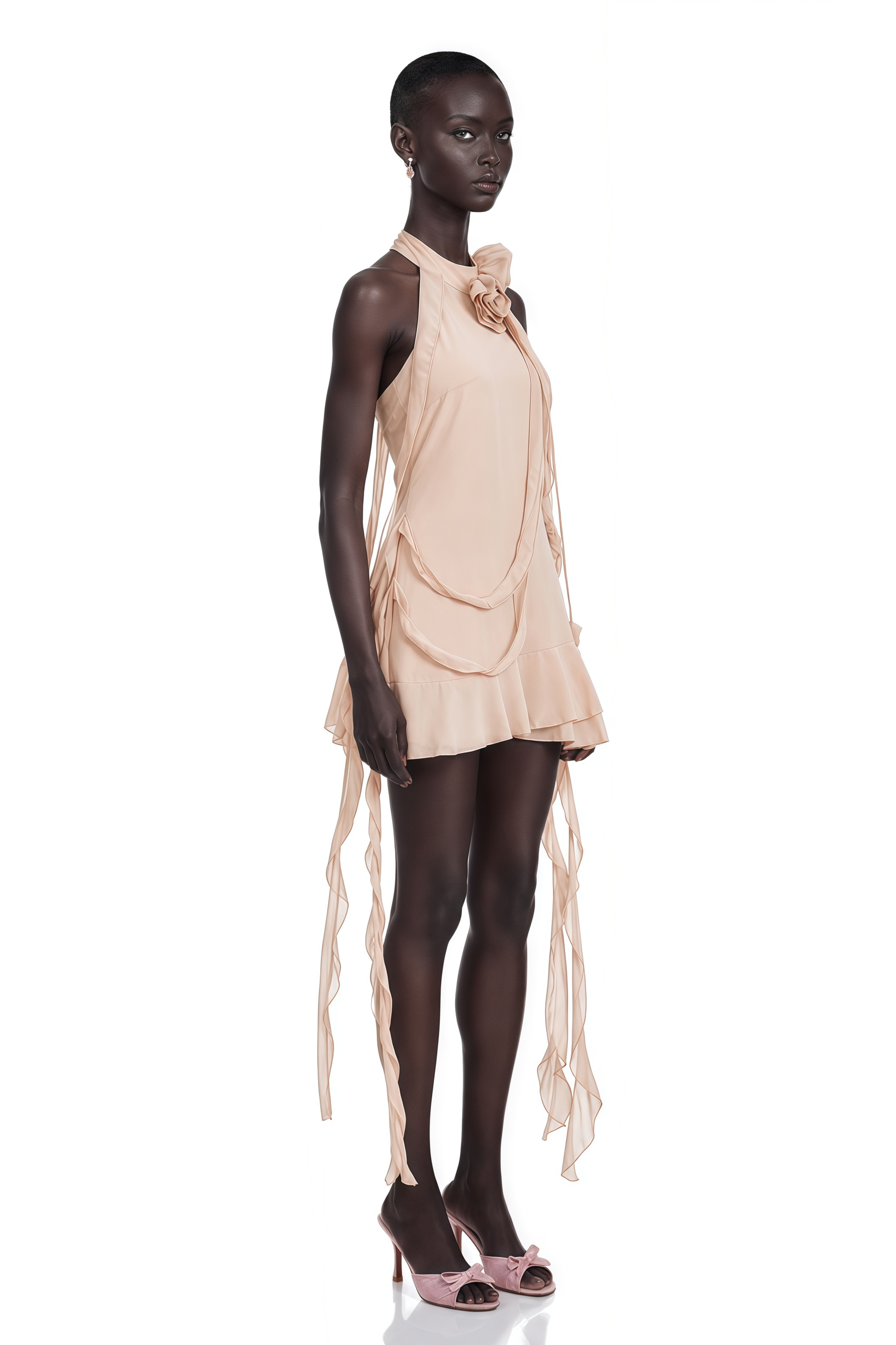 Eloisee Floral Asymmetrical Mini Dress