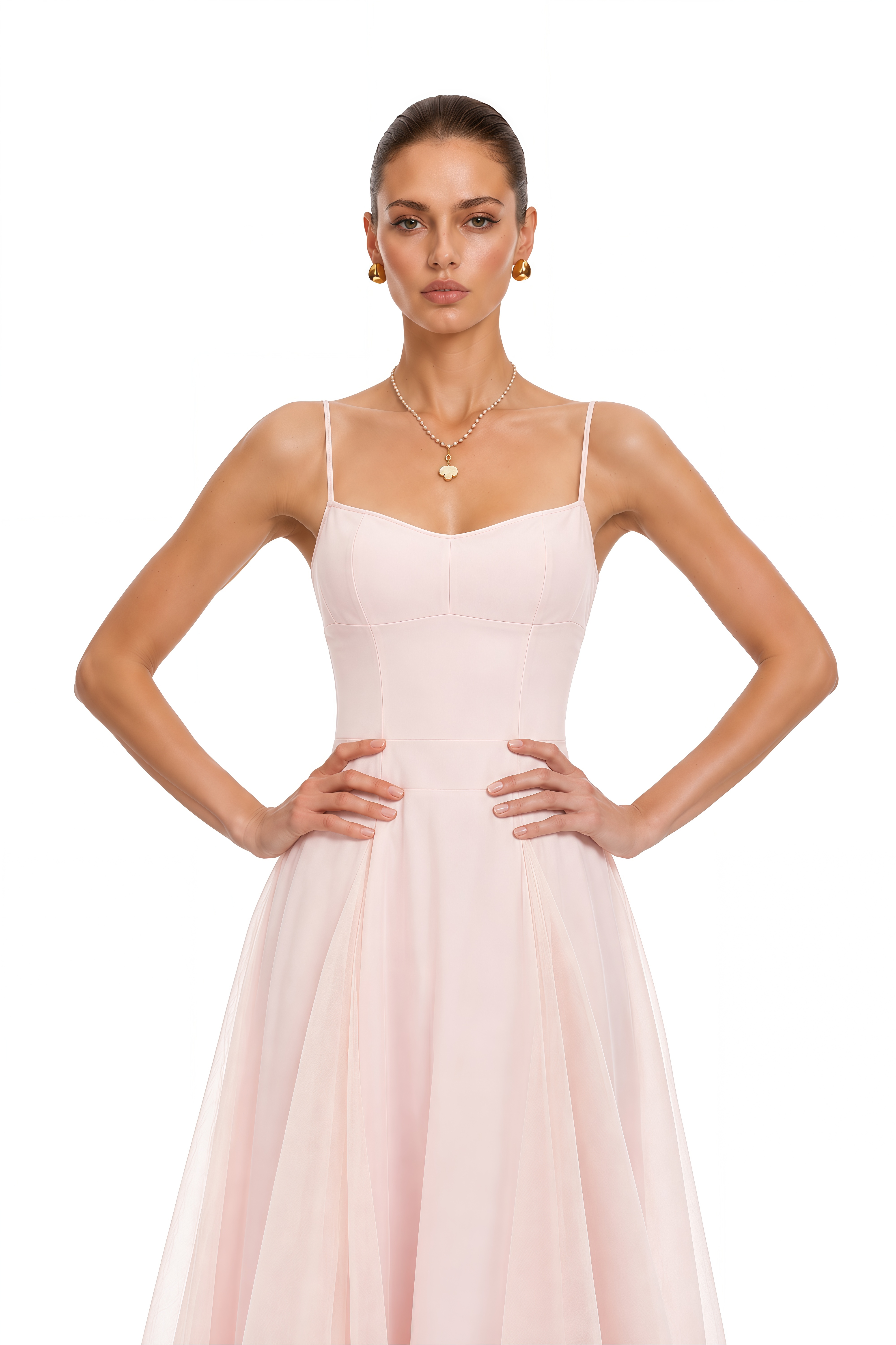 Sofie Pink Pleated Maxi Dress
