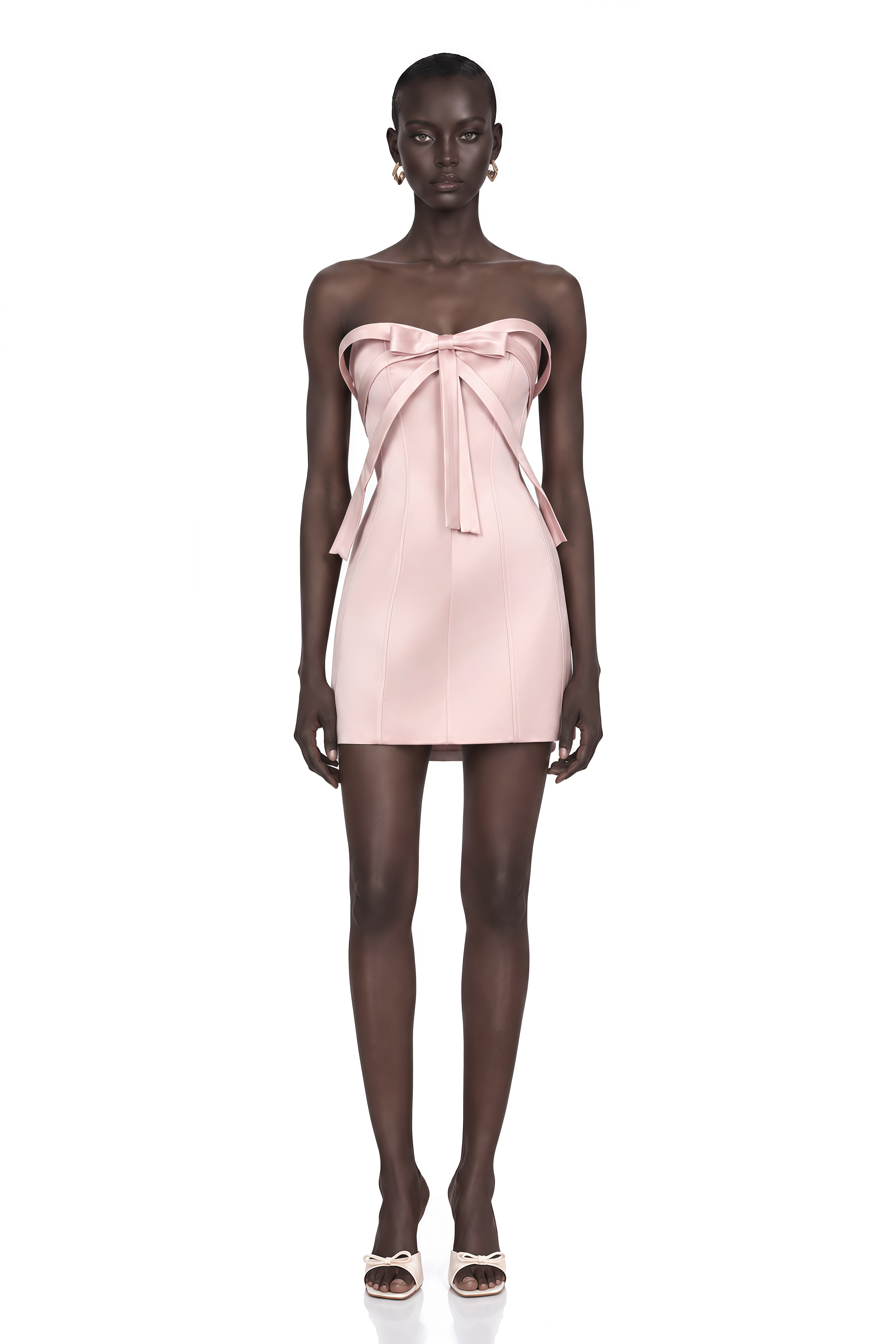 Lola Pink Bowknot A-Line Mini Dress