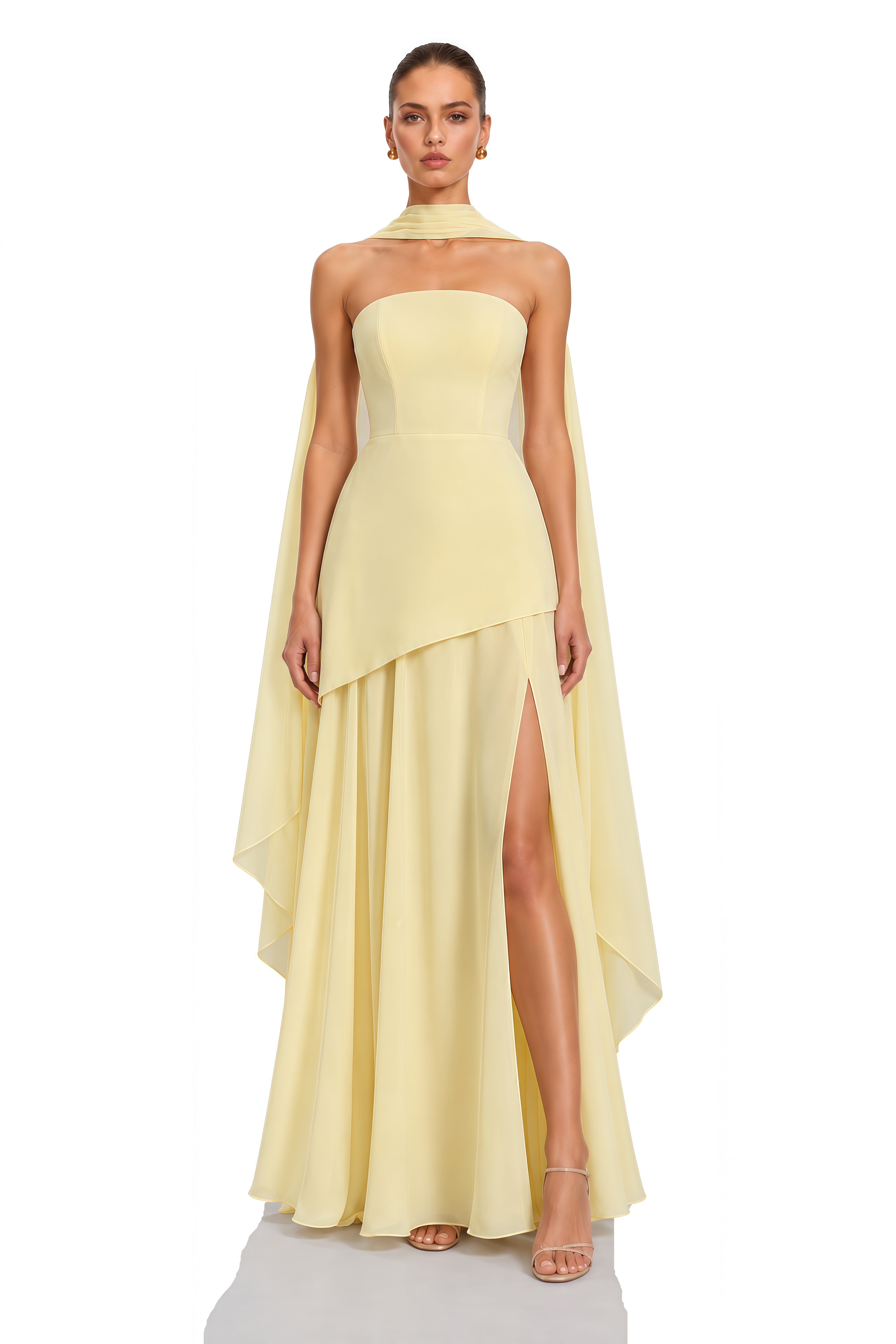 Solène Off-Shoulder Ruched Maxi Gown