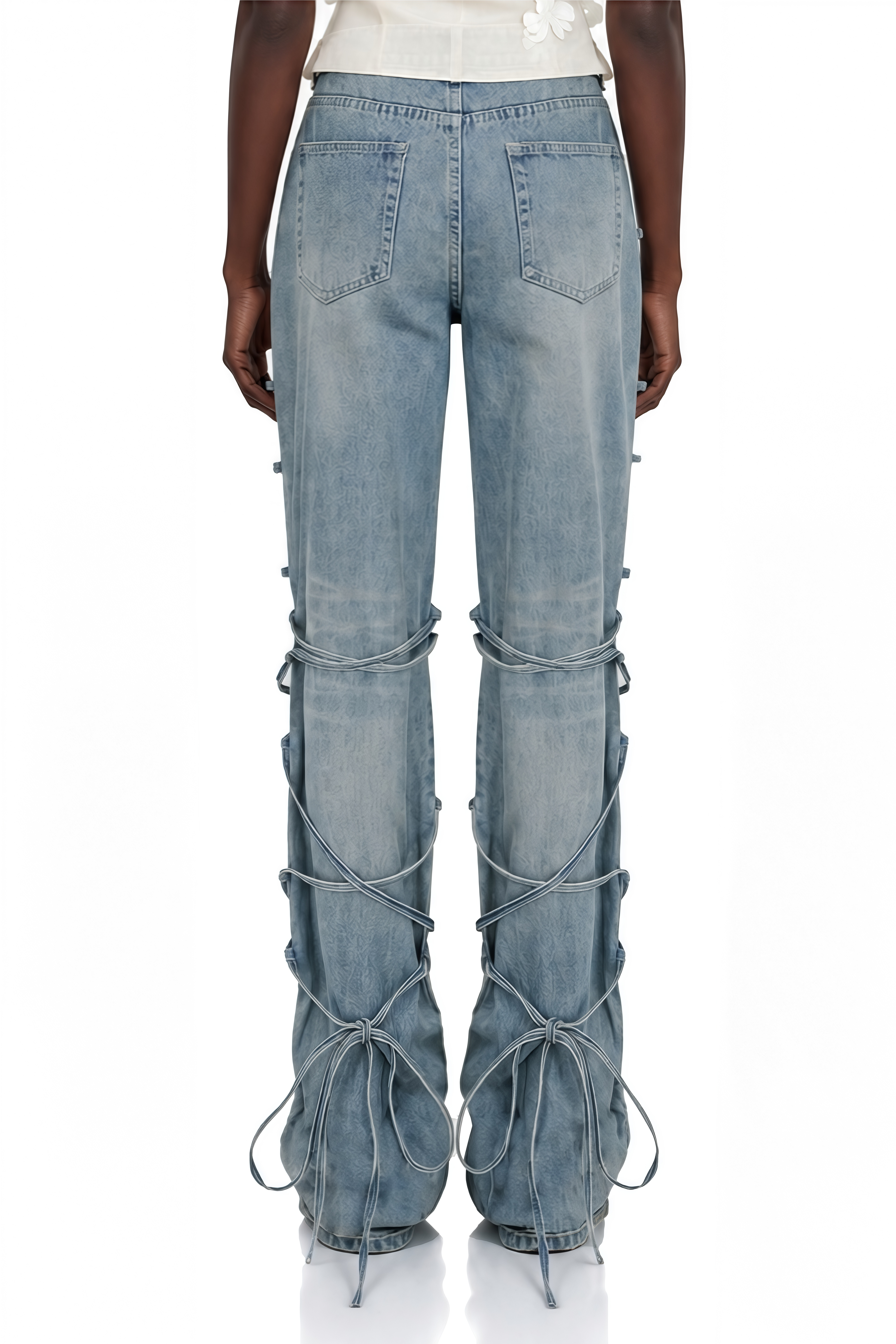 Geraldine Strap-Detail Jeans