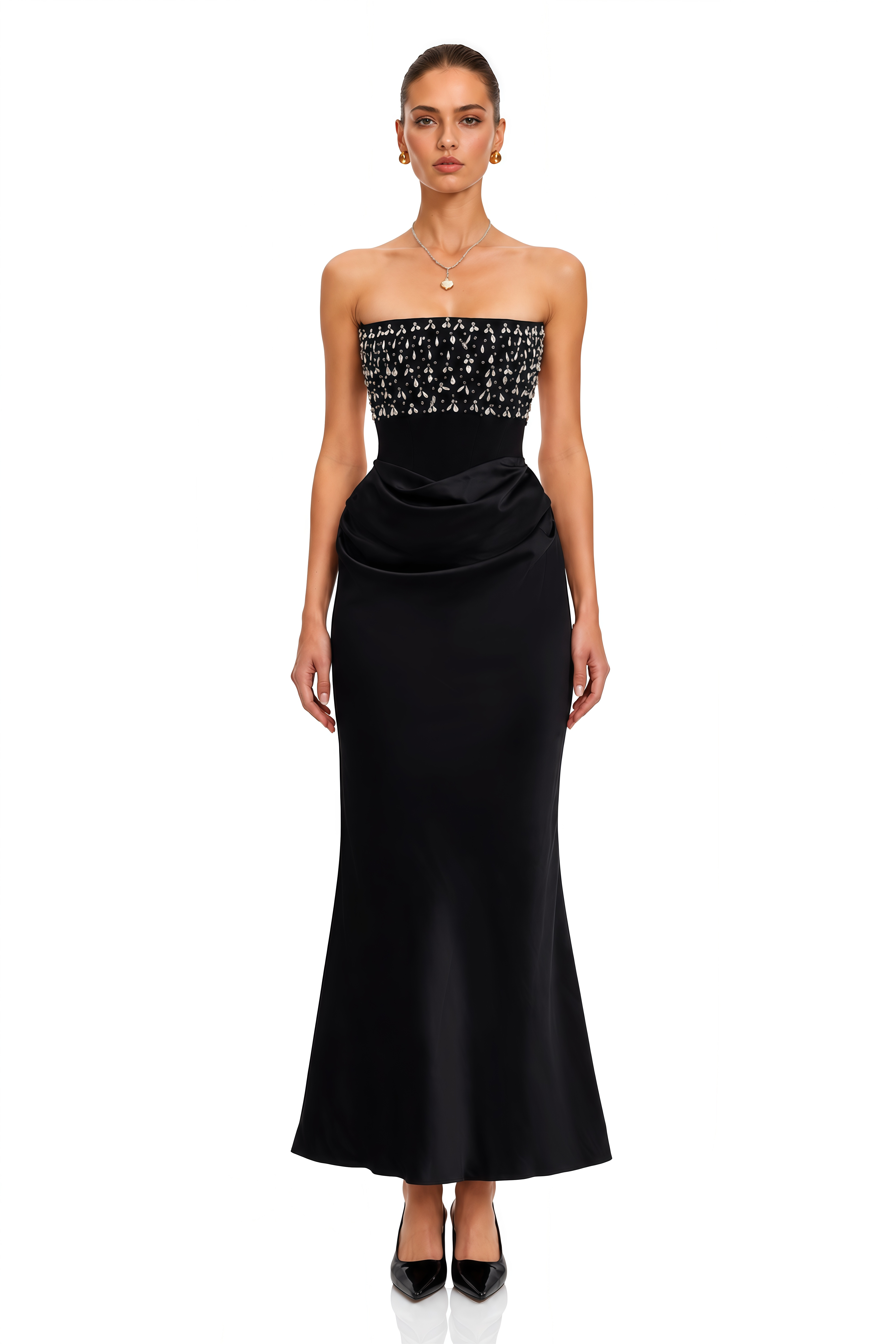 Aurore Crystal Embellished Maxi Dress