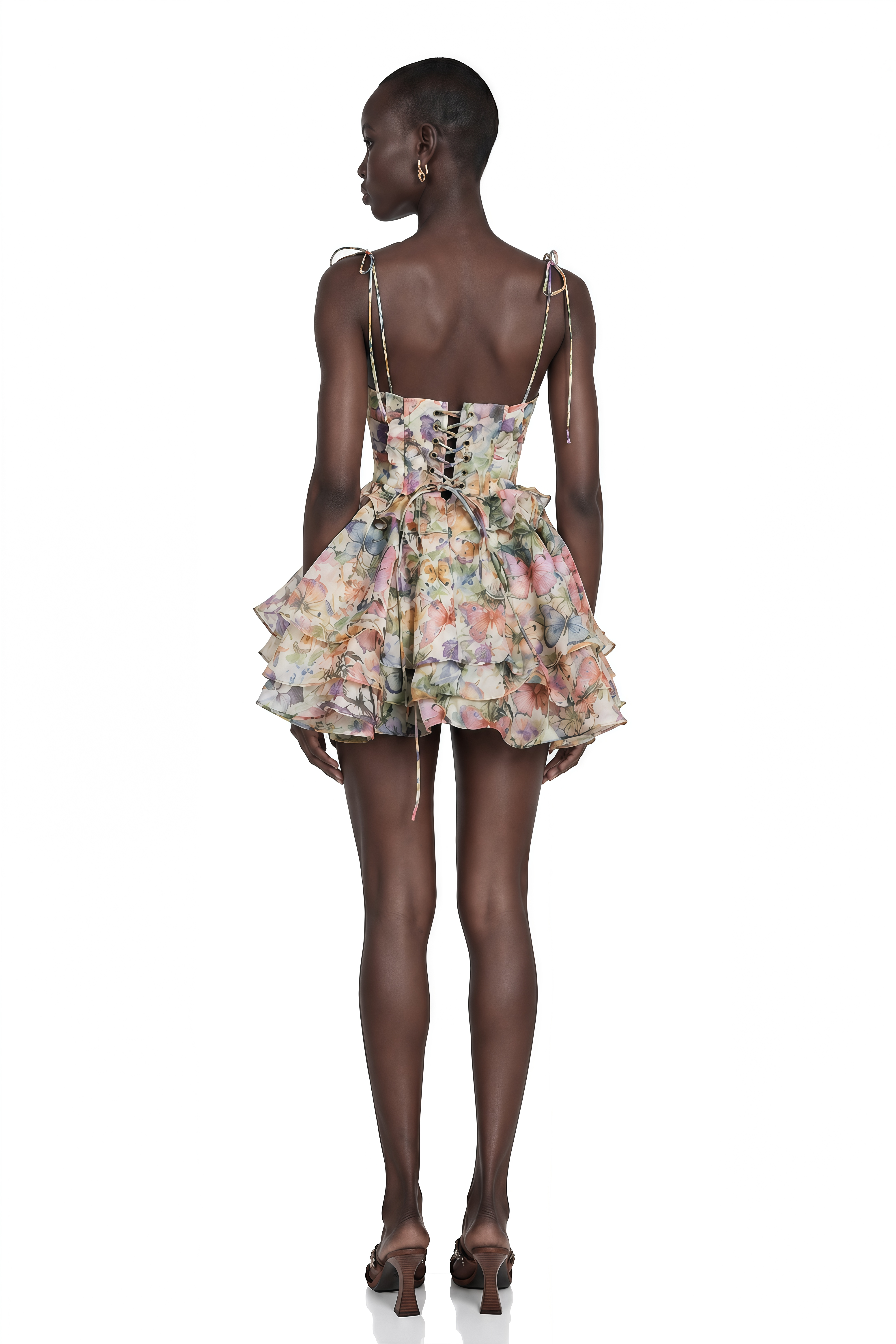 Juliette Floral Print Pleated Mini Dress