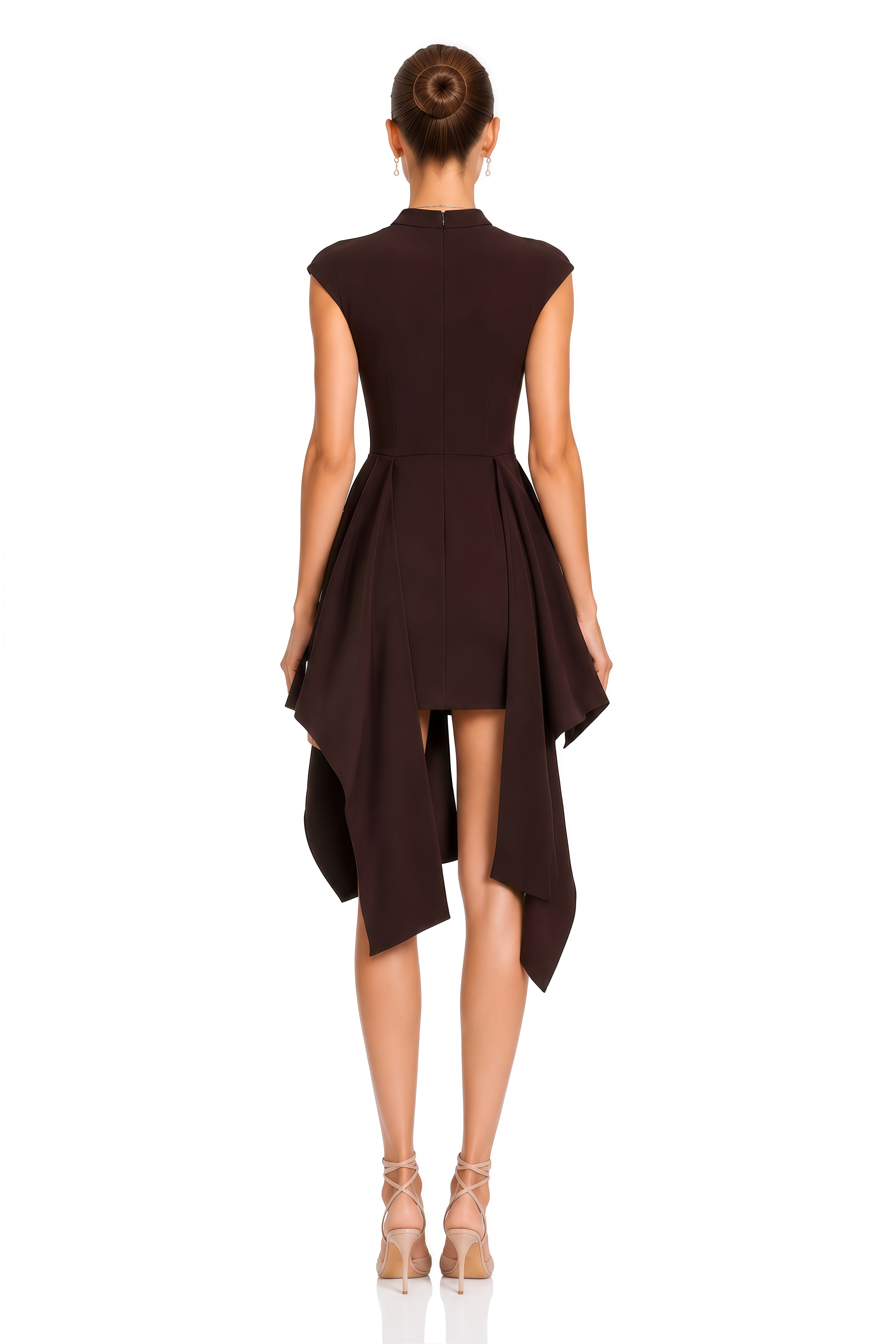 Dakota Brown Mini Dress with Ribbon