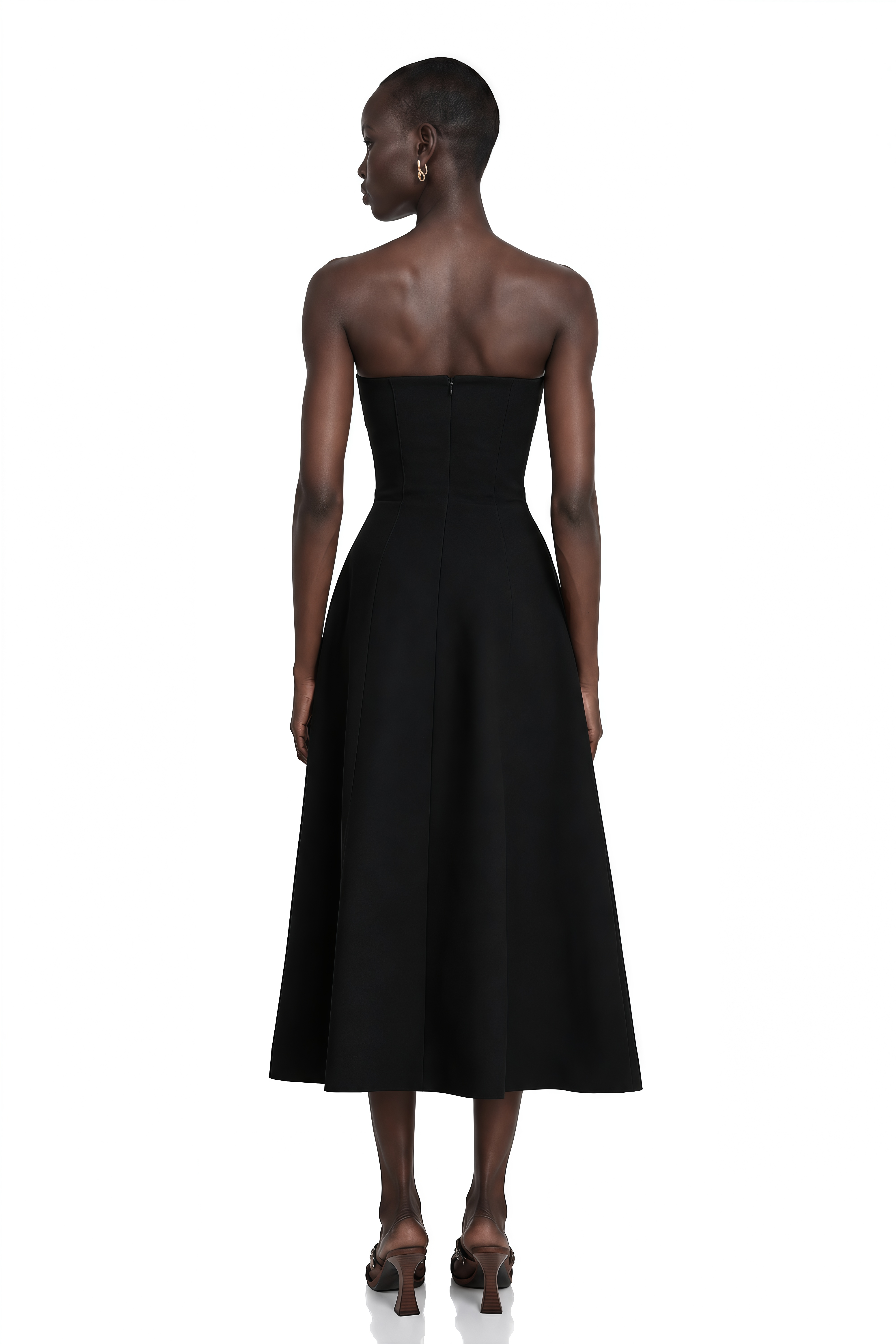 Melisande Black Embellished Maxi Dress