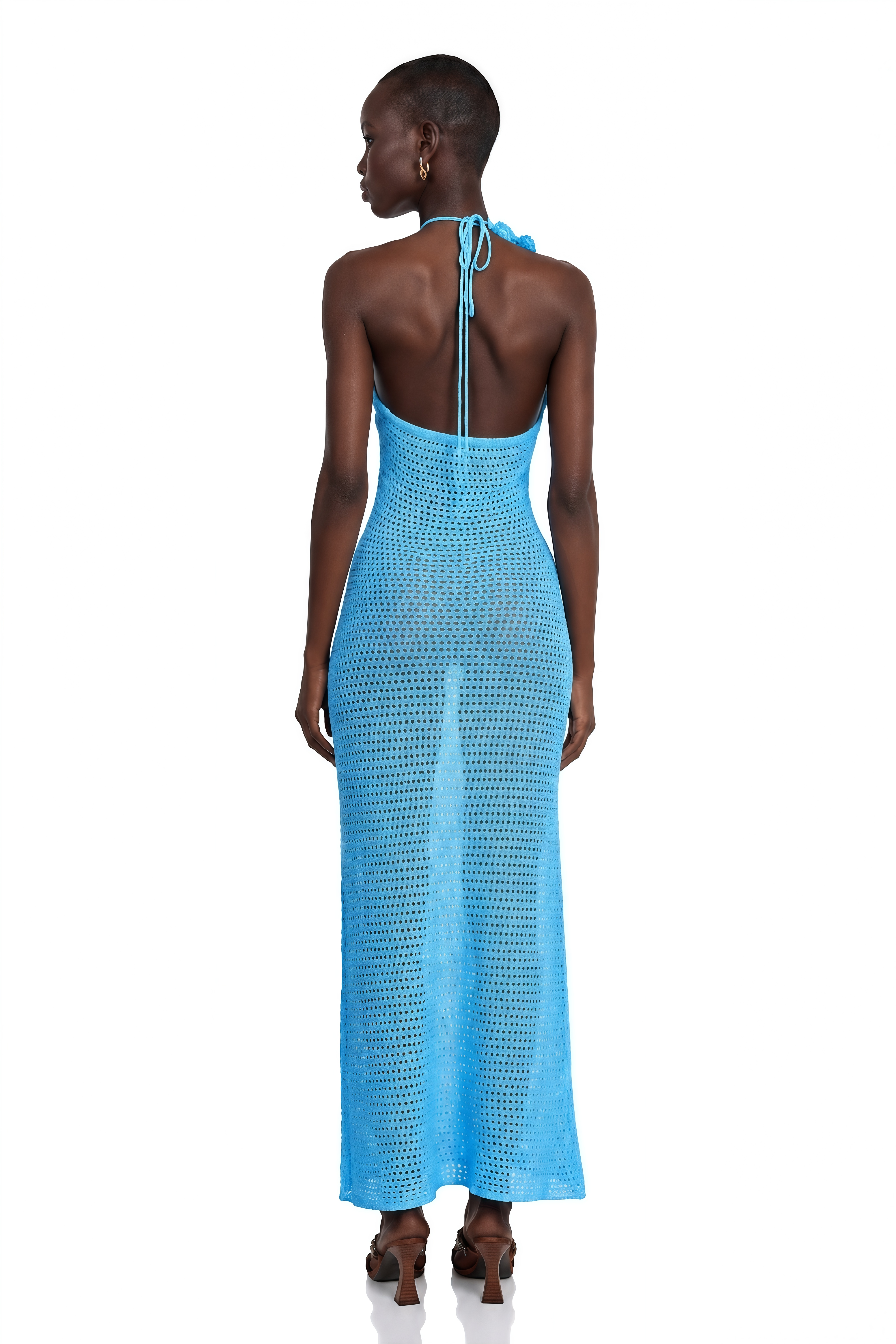 Diane Crochet Faux-Flower Embellished Maxi Dress