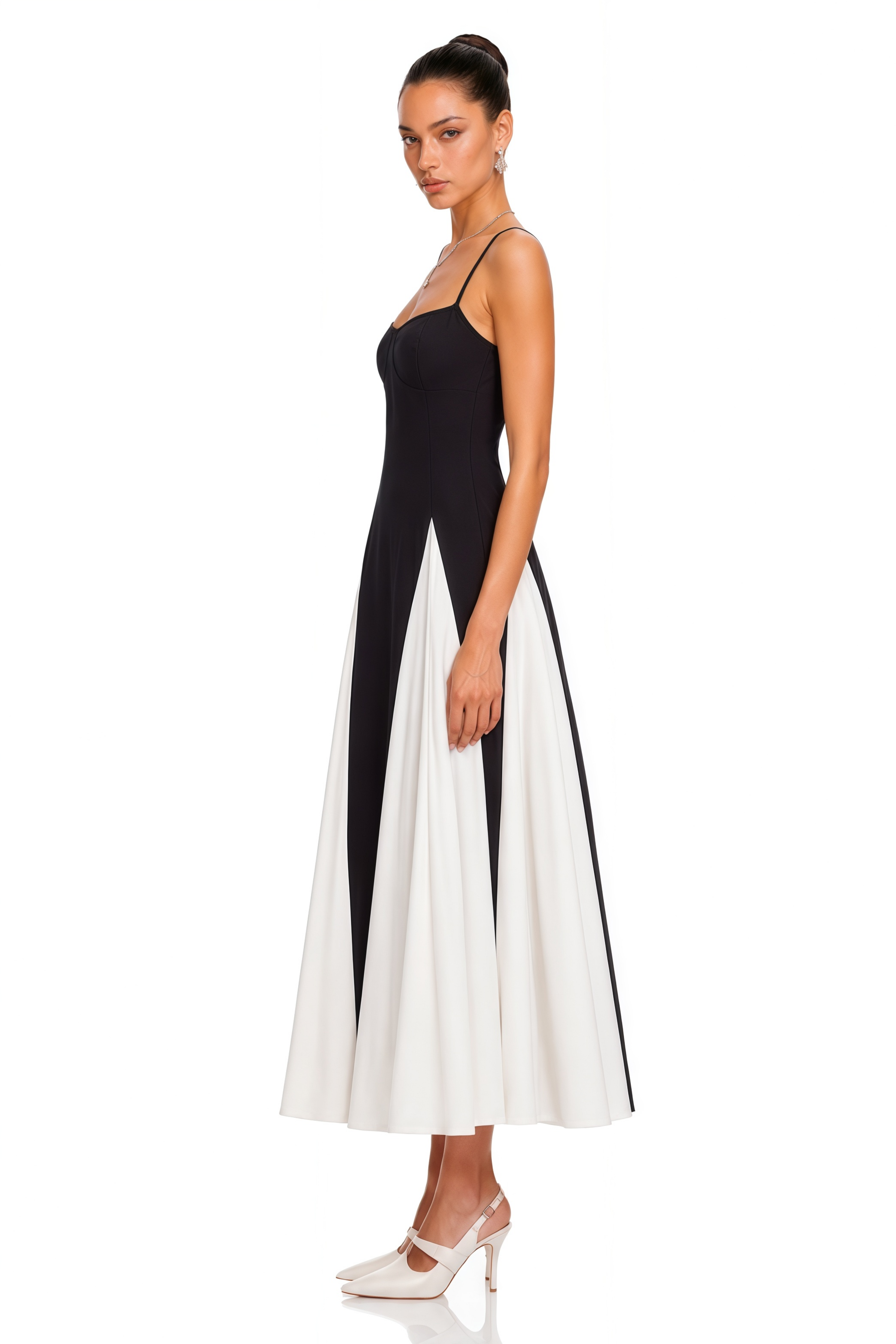 Sofie Two Tone Pleated Maxi Dress