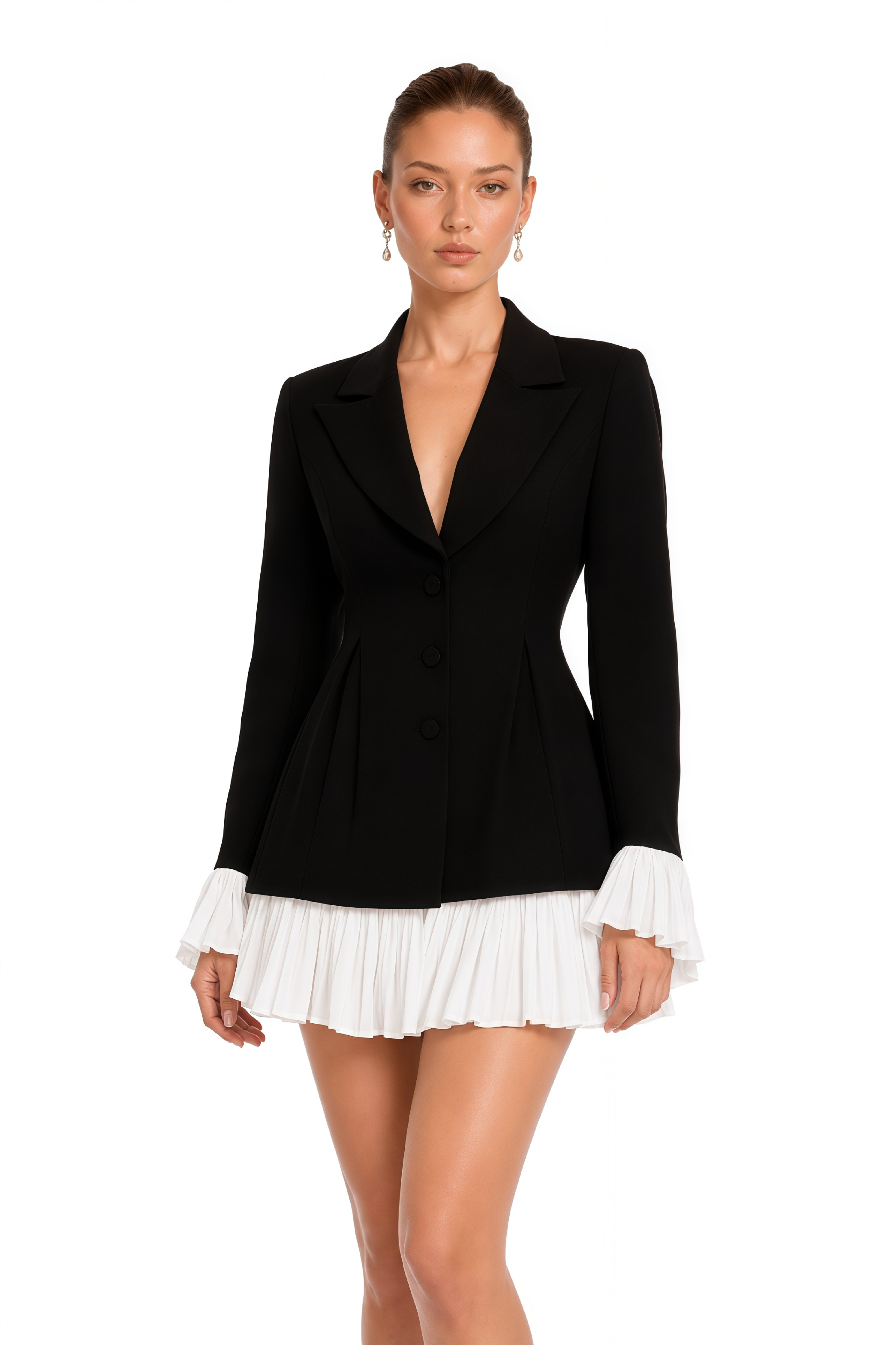 Rébecca Color Block Mini Blazer Dress