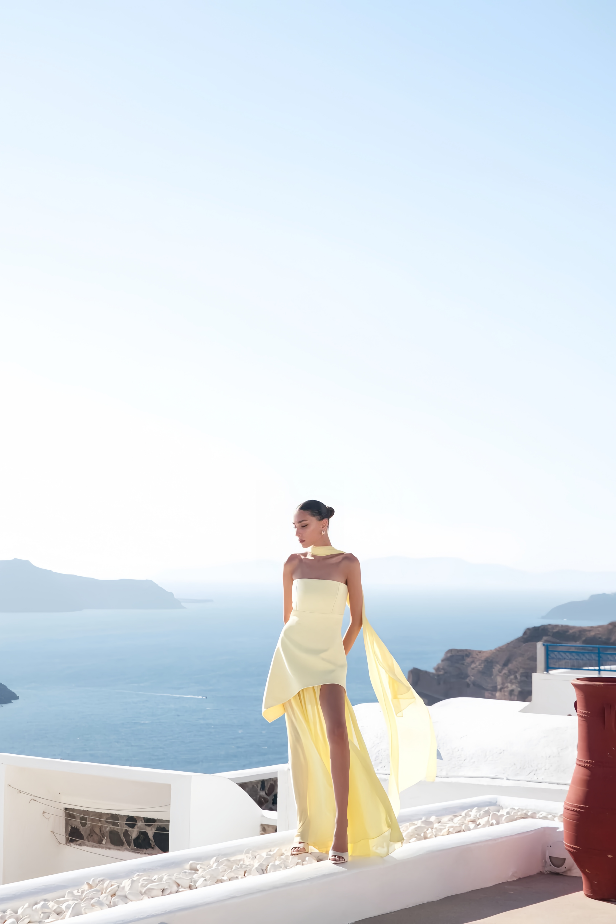 Halter Neck Peplum Gown