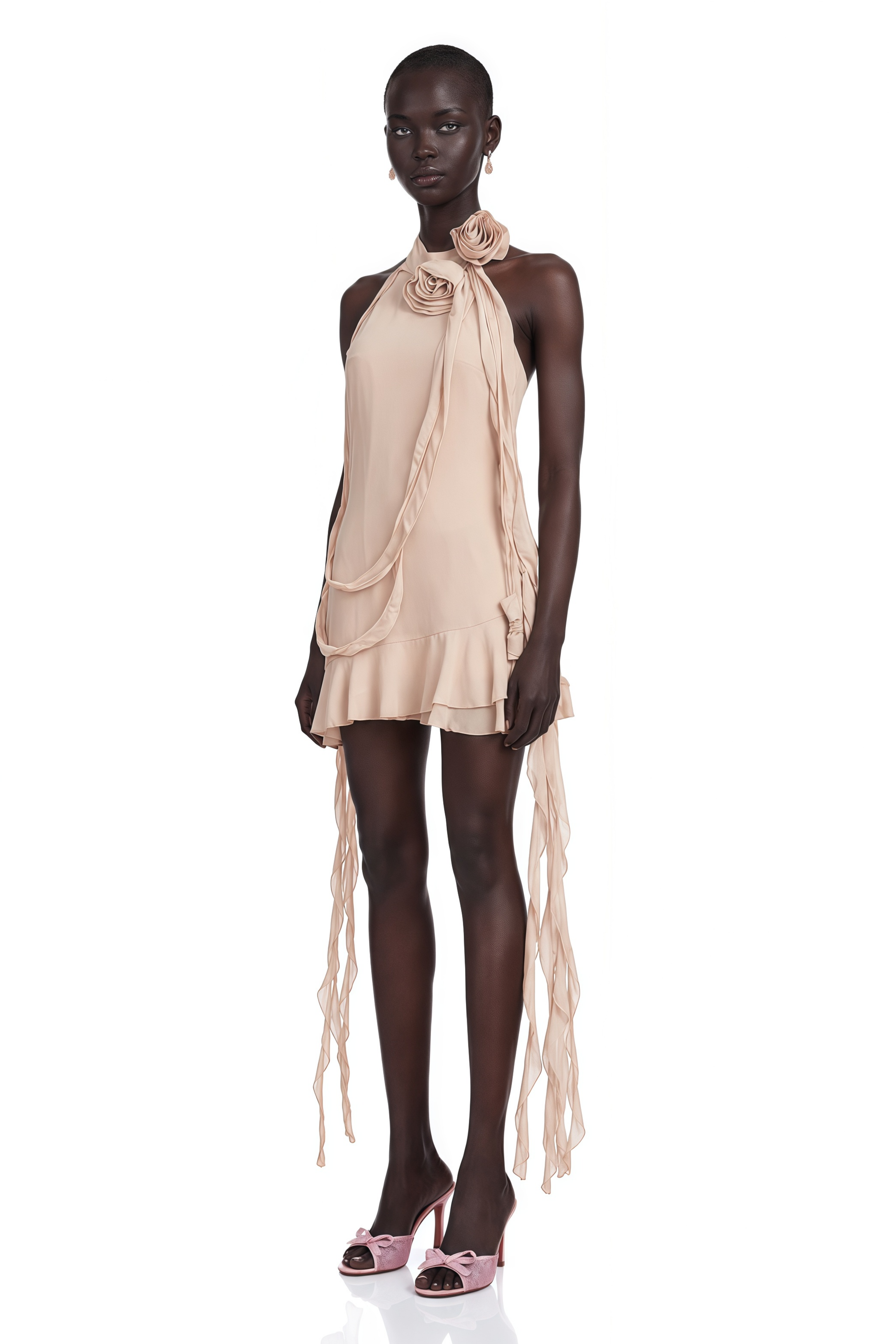 Eloisee Floral Asymmetrical Mini Dress