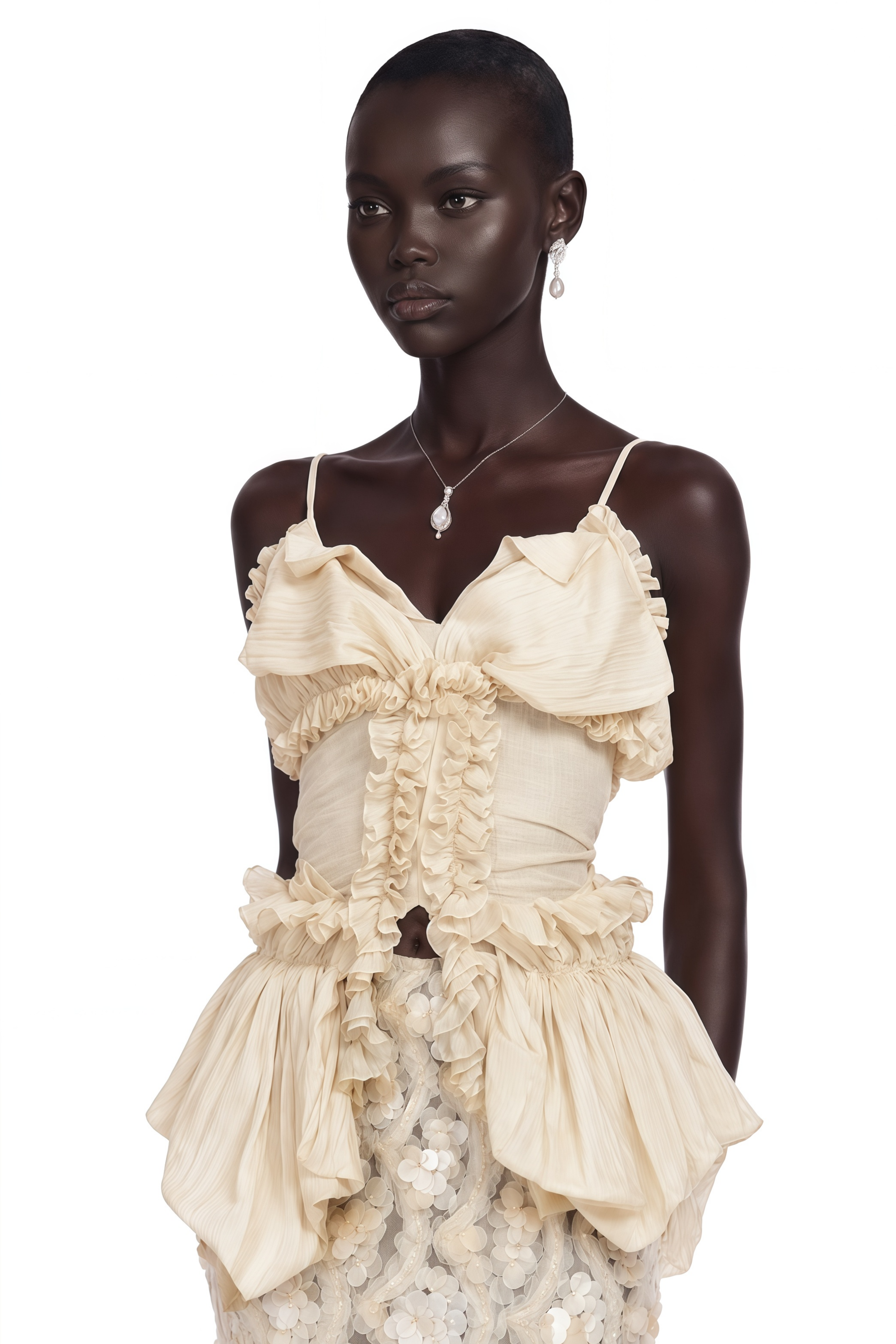 Flocon Neutral Mermaid Top & Skirt Set