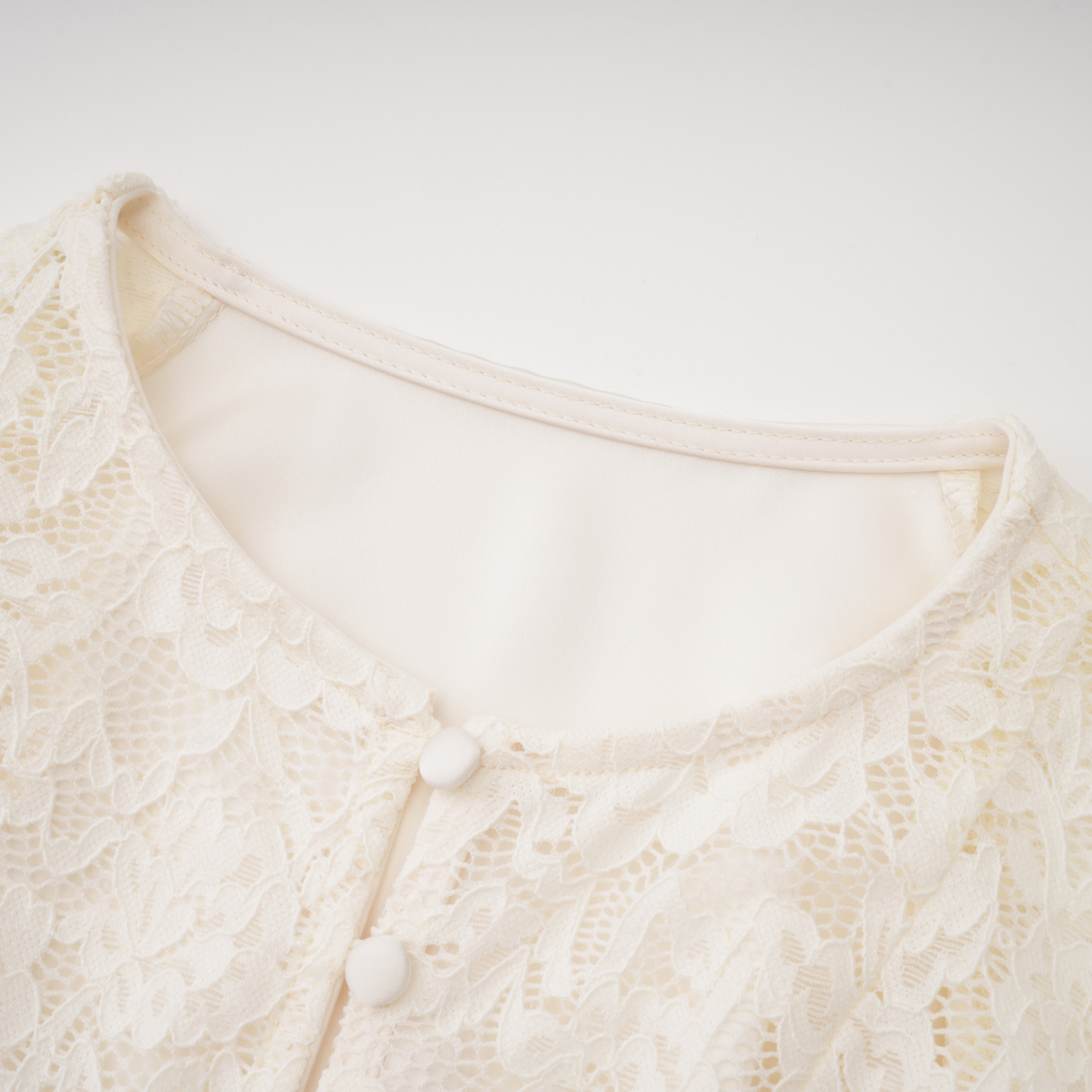 Aleah White Lace Ruffle Blouse & Balloon Trousers Set