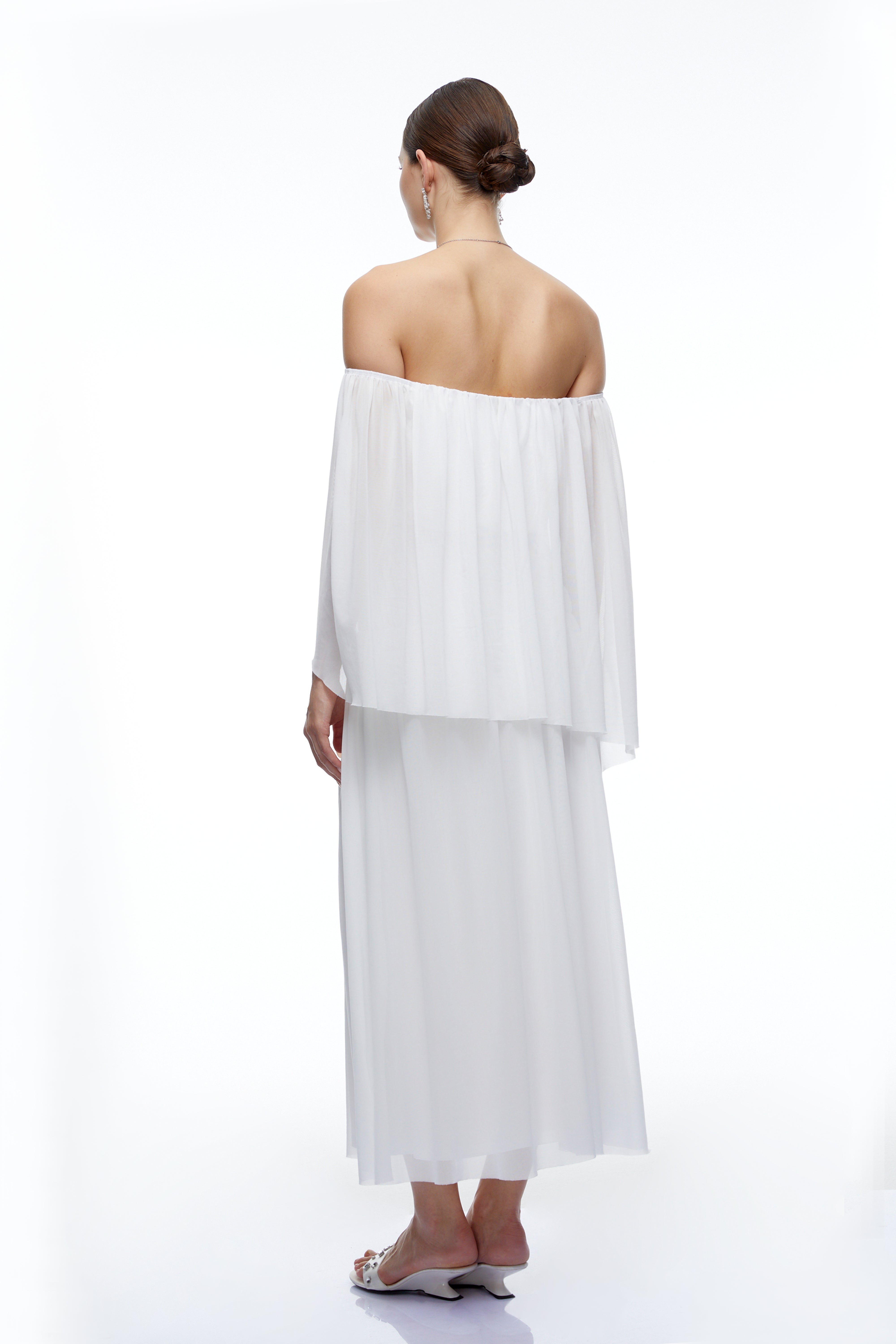 Aurembelle White Off Shoulder Maxi Dress