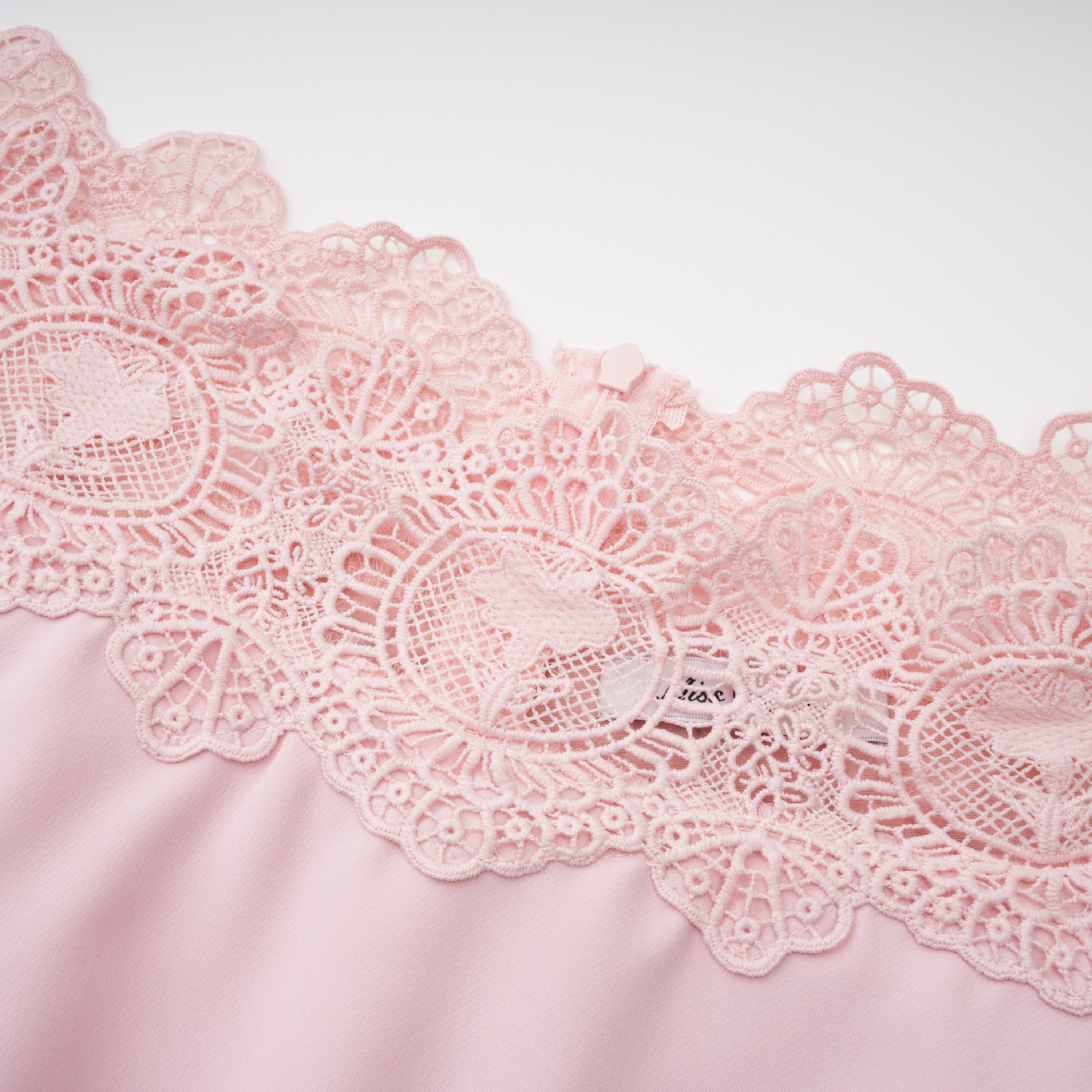Ayla Pink Halterneck Top & Skirt Set with Lace Trim