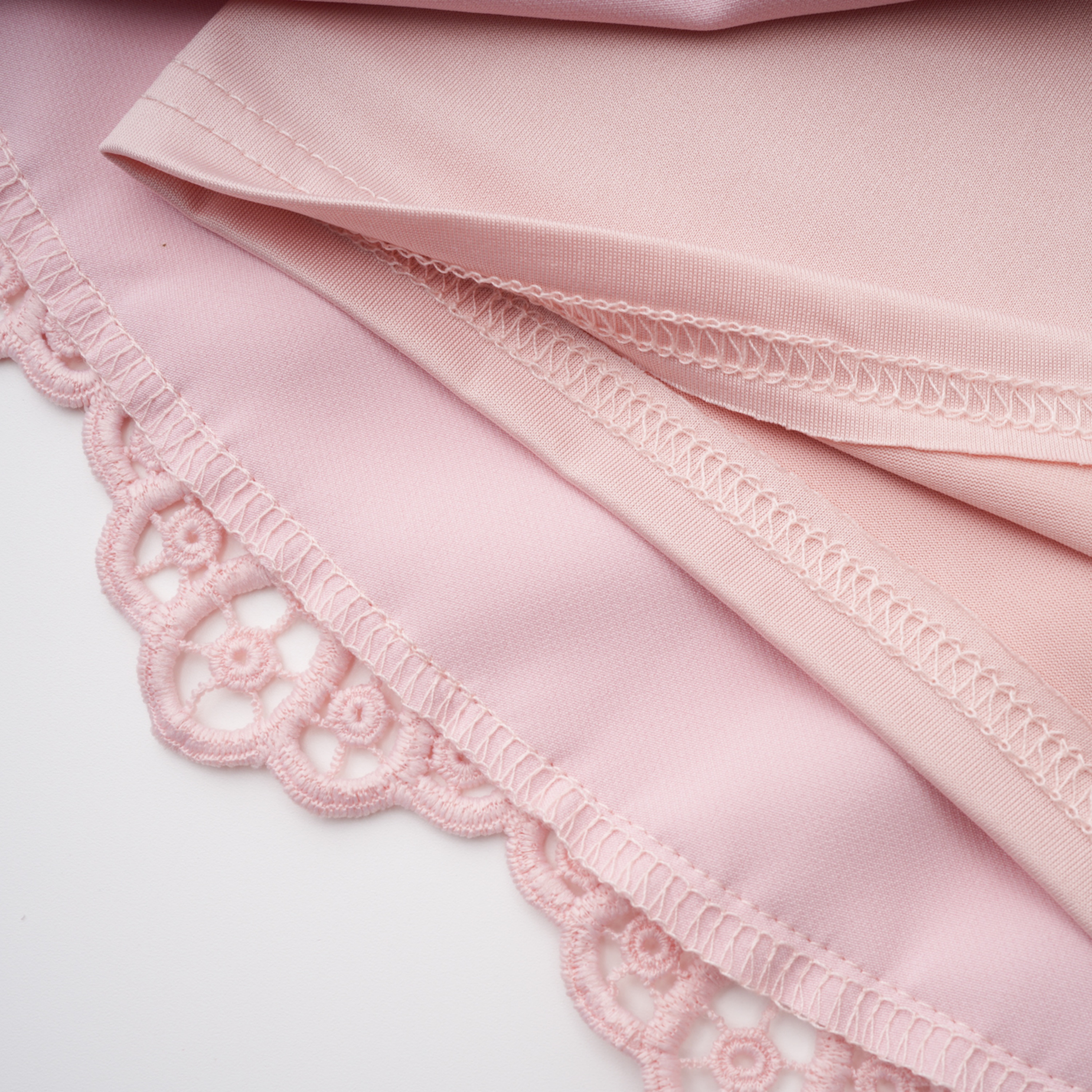 Ayla Pink Halterneck Top & Skirt Set with Lace Trim
