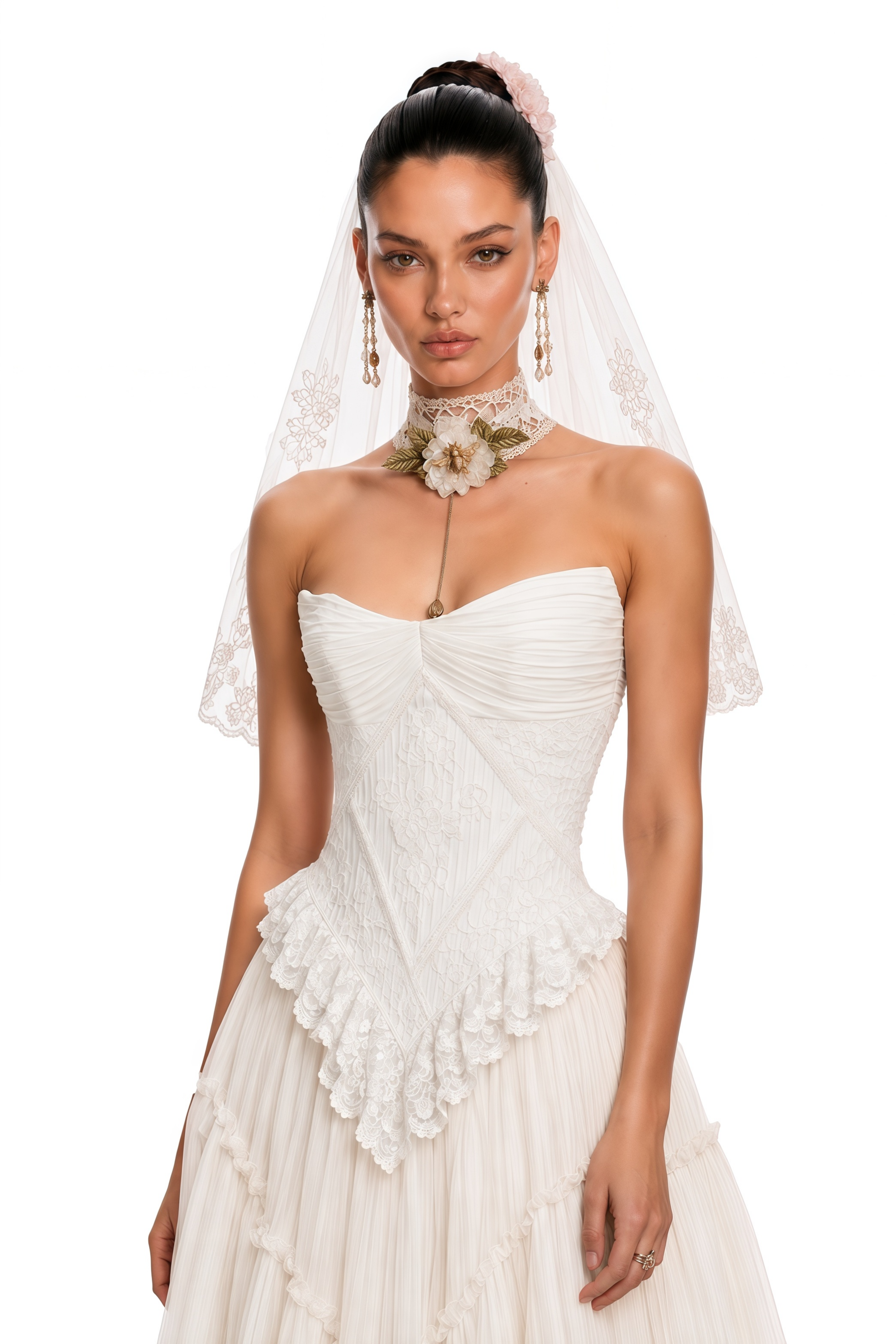 Azelie White Off-Shoulder Pleated Maxi Dress with Shawl