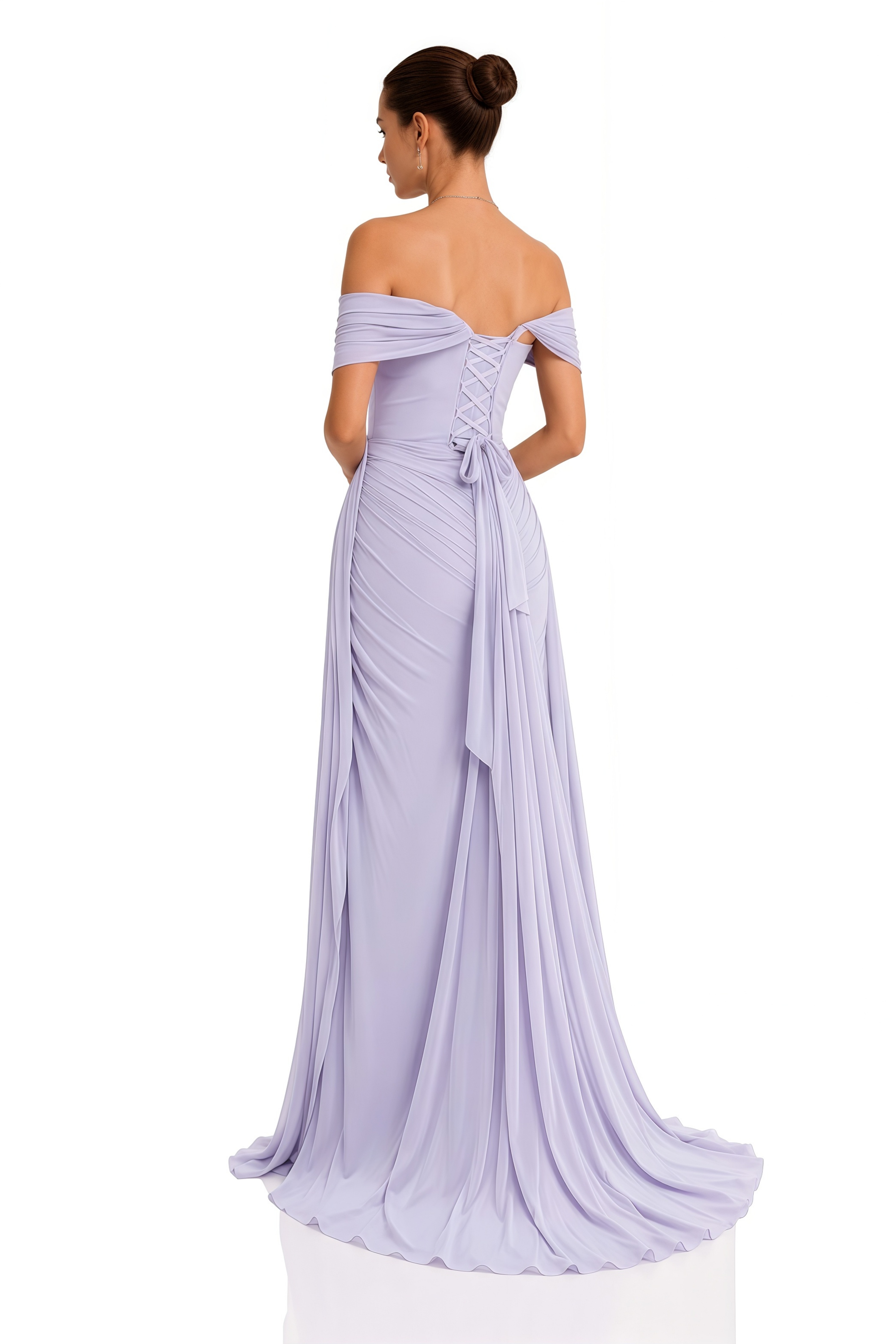 Barbara Purple Sleeveless Pleated Maxi Dress