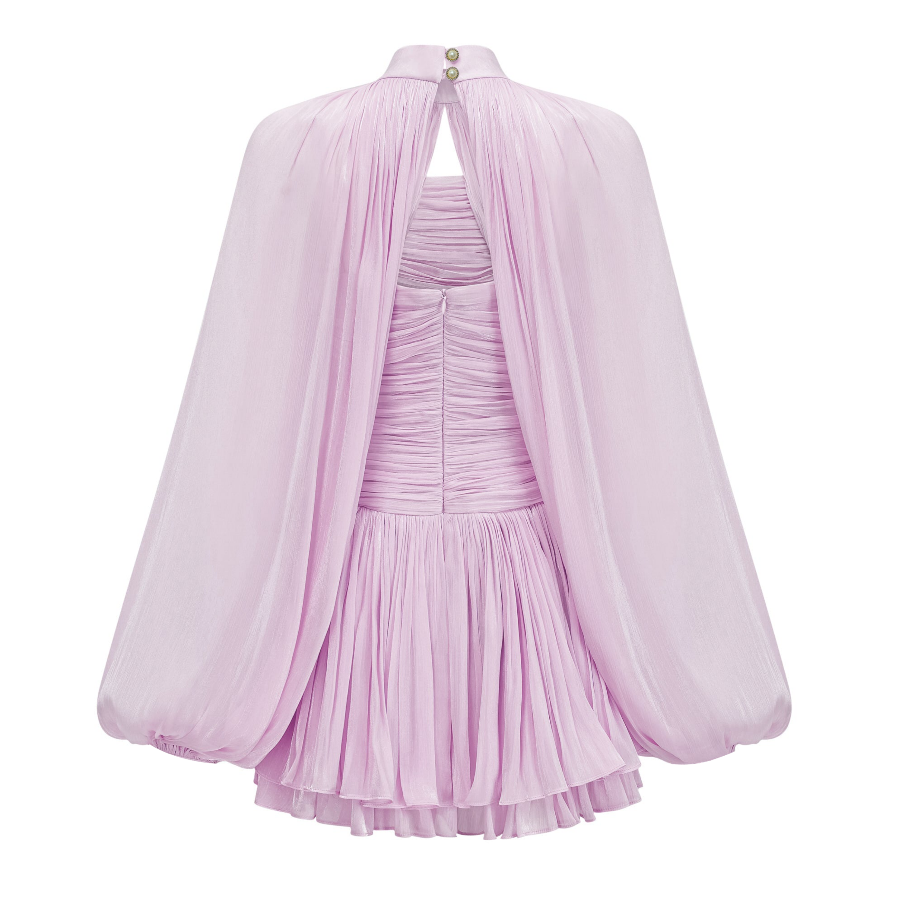 Bernice Lilac Glossy Cape & Dress Set