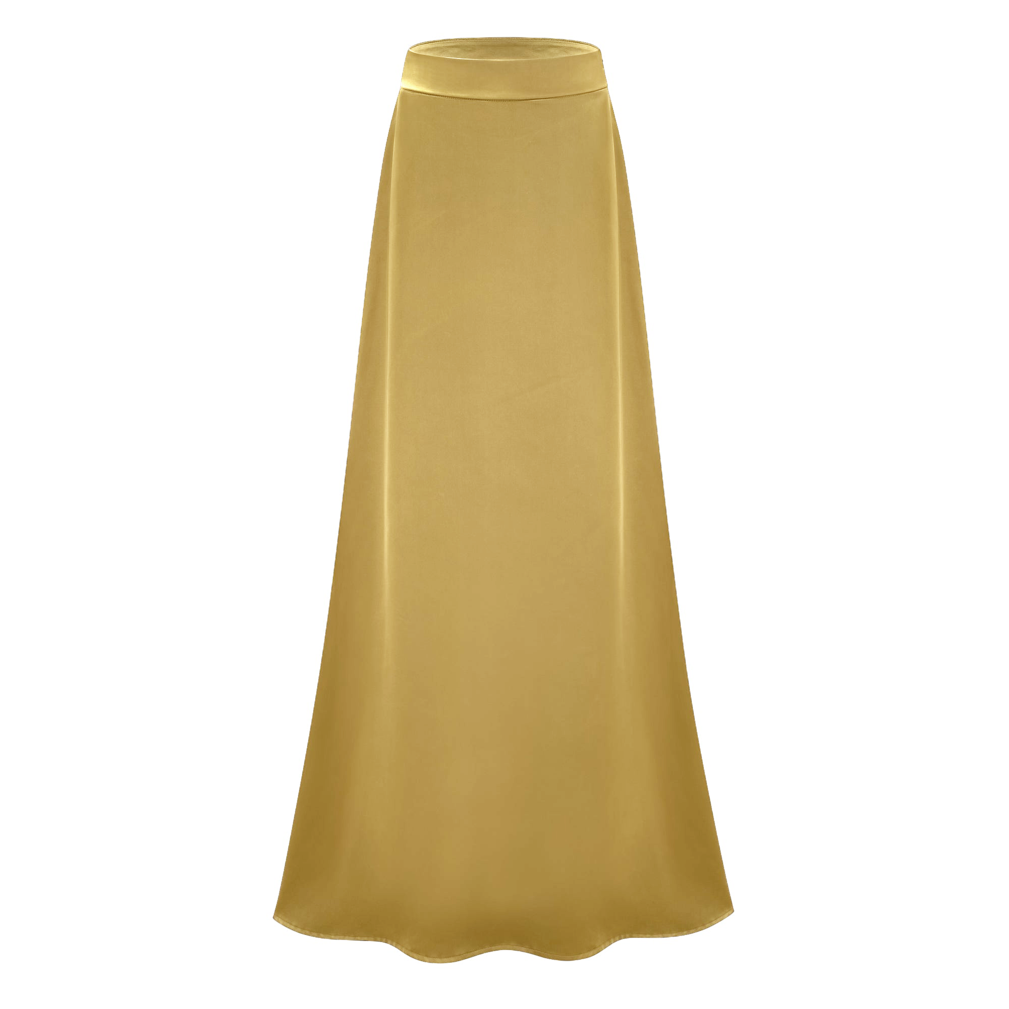 Borbála Gold Fringed Top & Satin Skirt Set