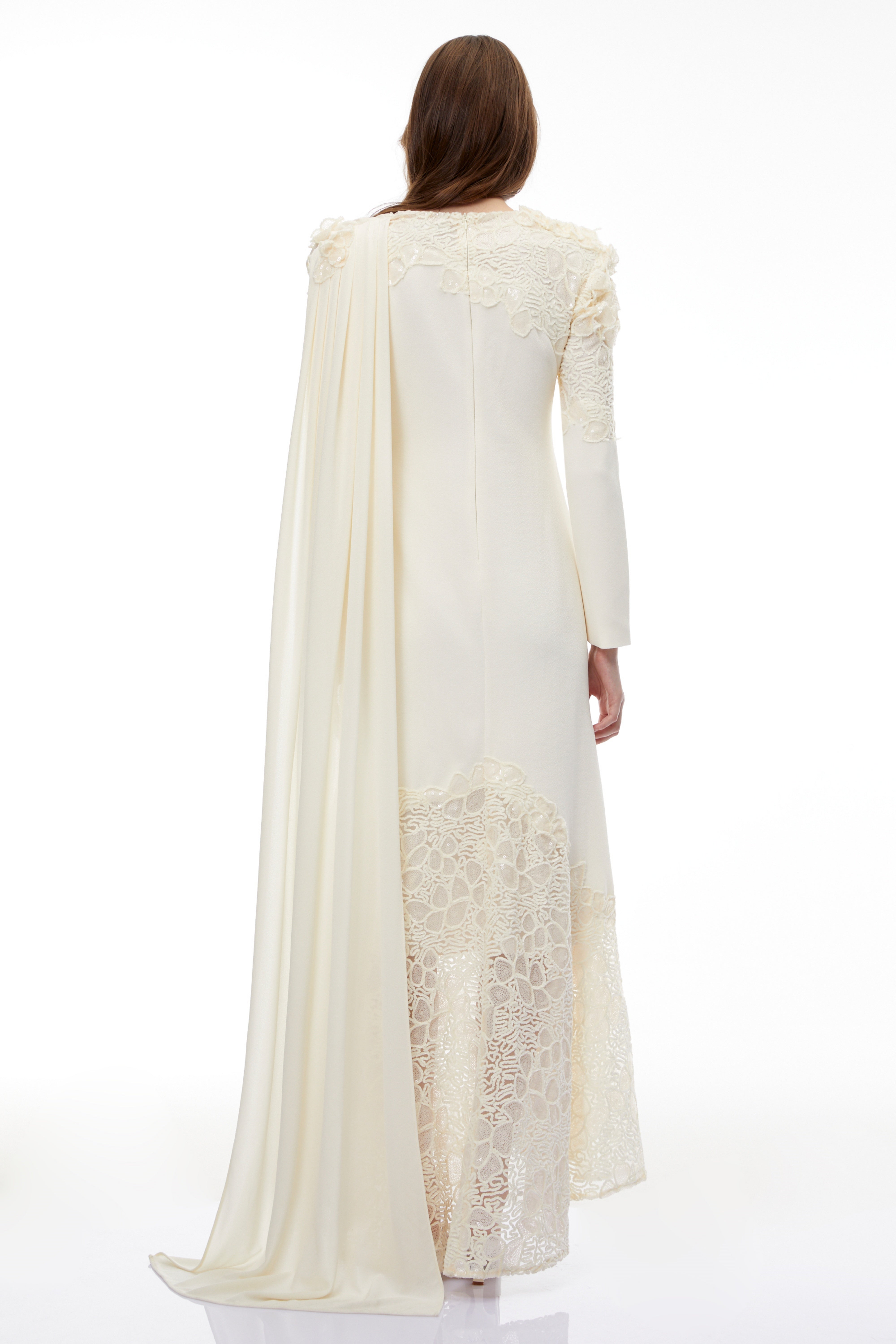 Floral Lace Ribbon Maxi Dress