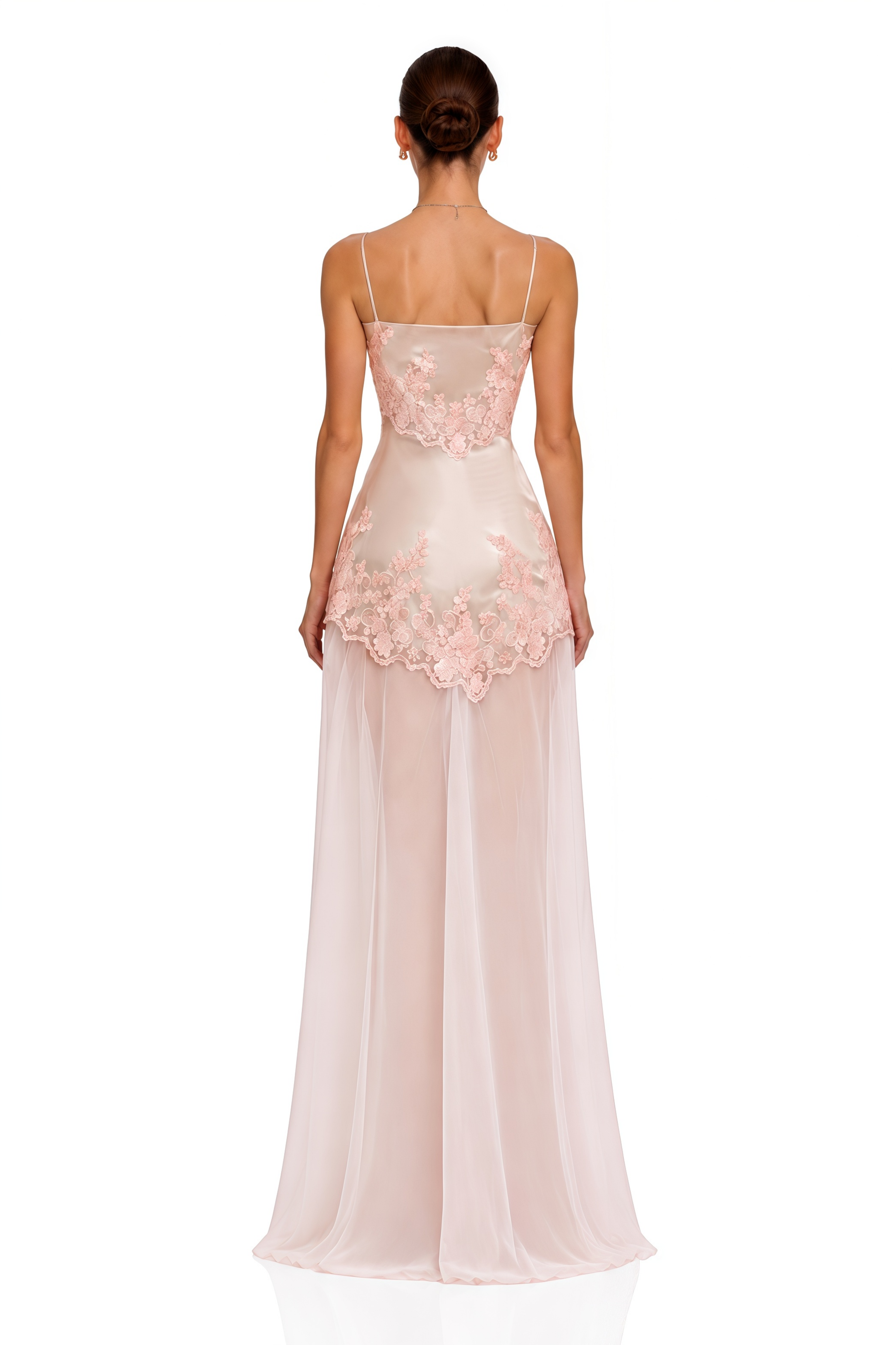 Calliope Pink Spaghetti Strap Satin Maxi Dress