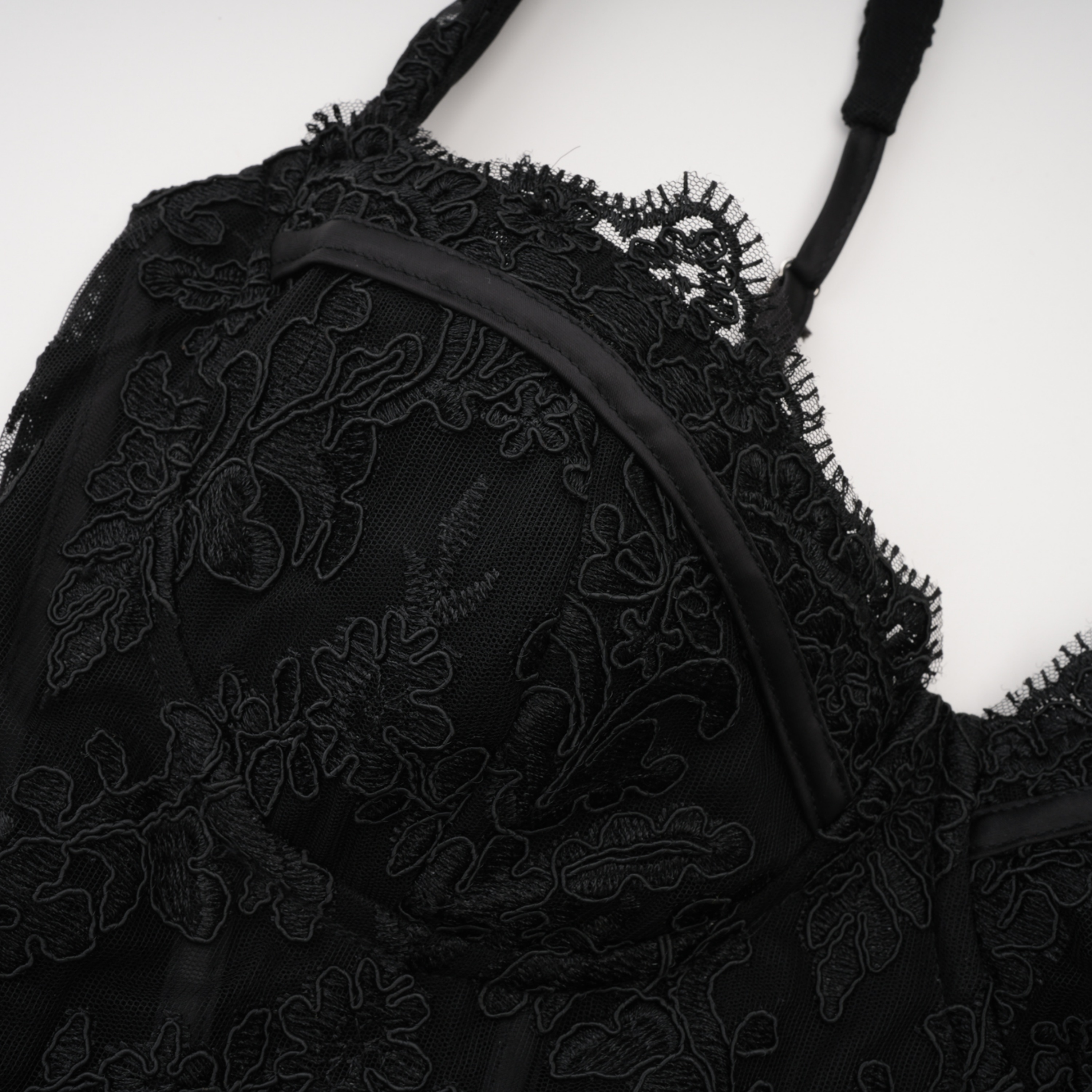 Cassandra Black Ruched Mini Dress with Lace Corset