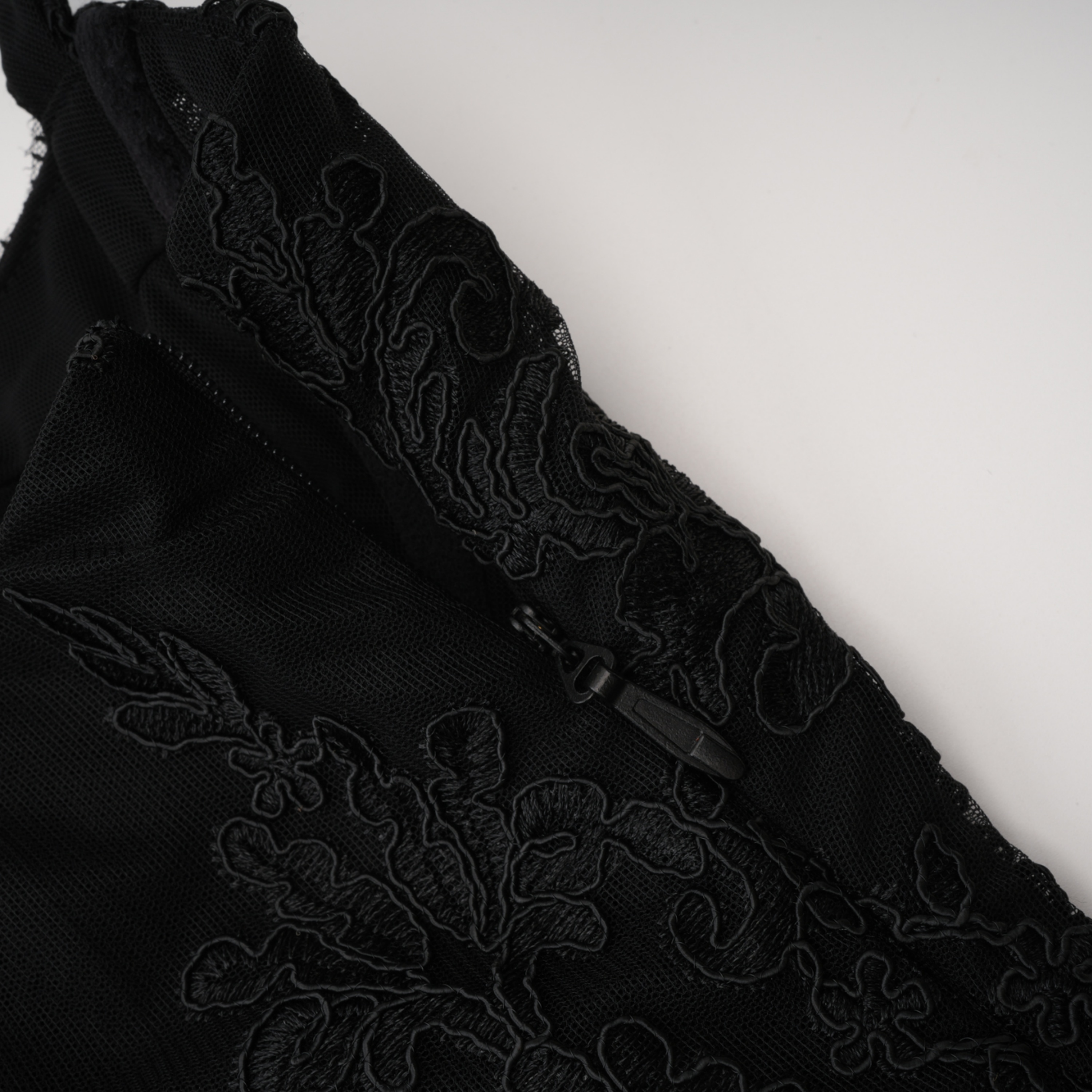 Cassandra Black Ruched Mini Dress with Lace Corset