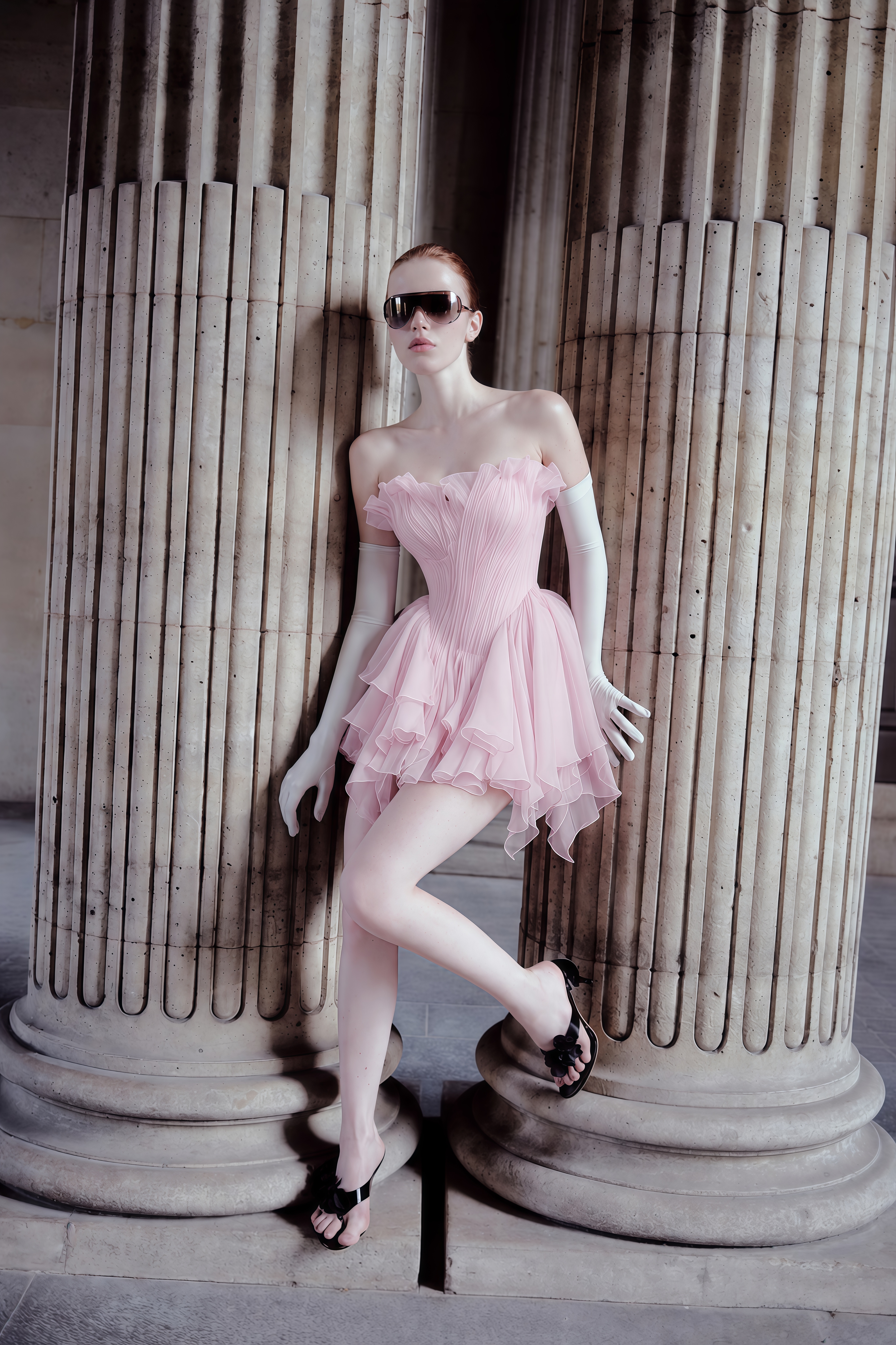 Charlotte Pink Off Shoulder Ruffled Mini Dress