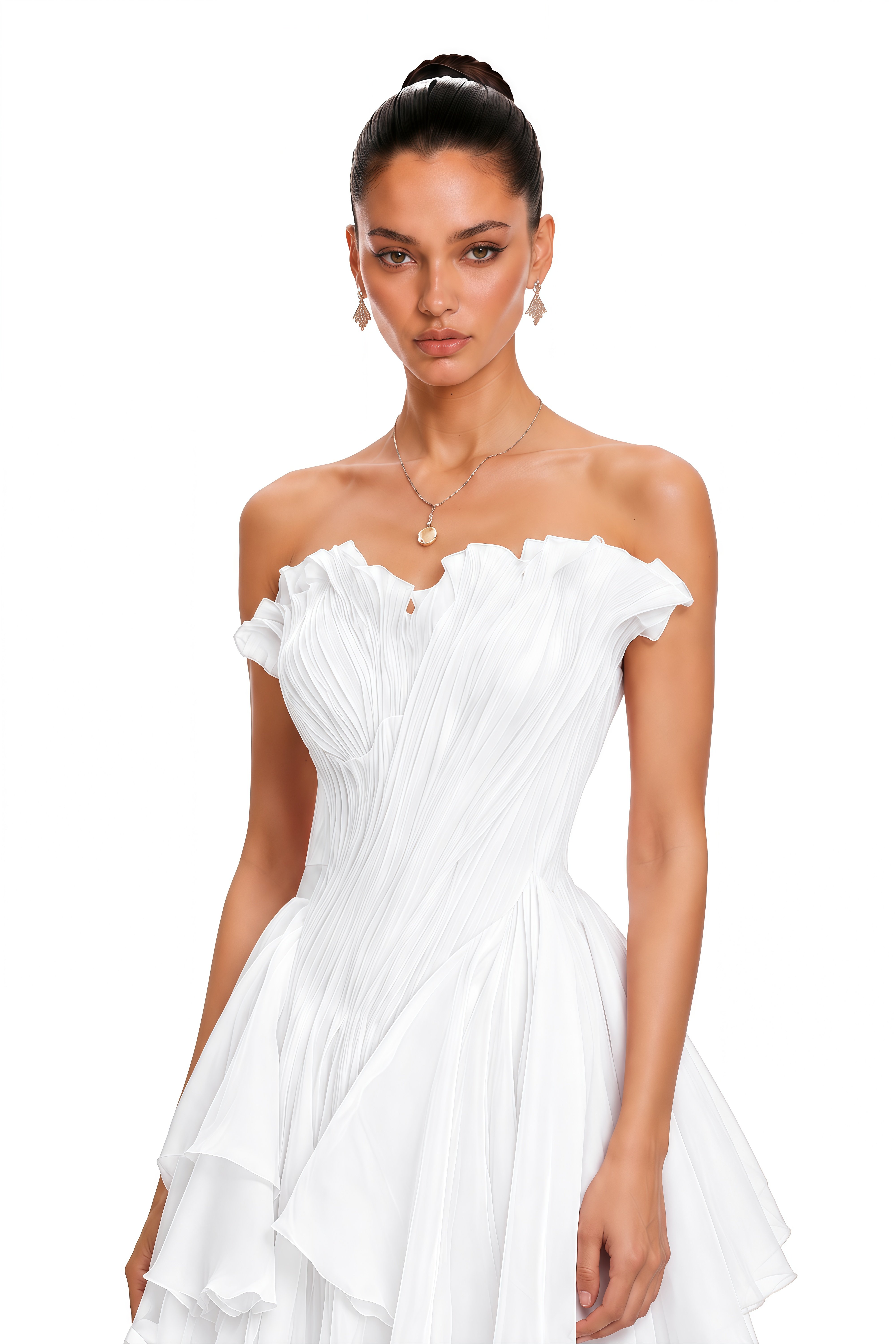 Charlotte White Off Shoulder Ruffled Mini Dress