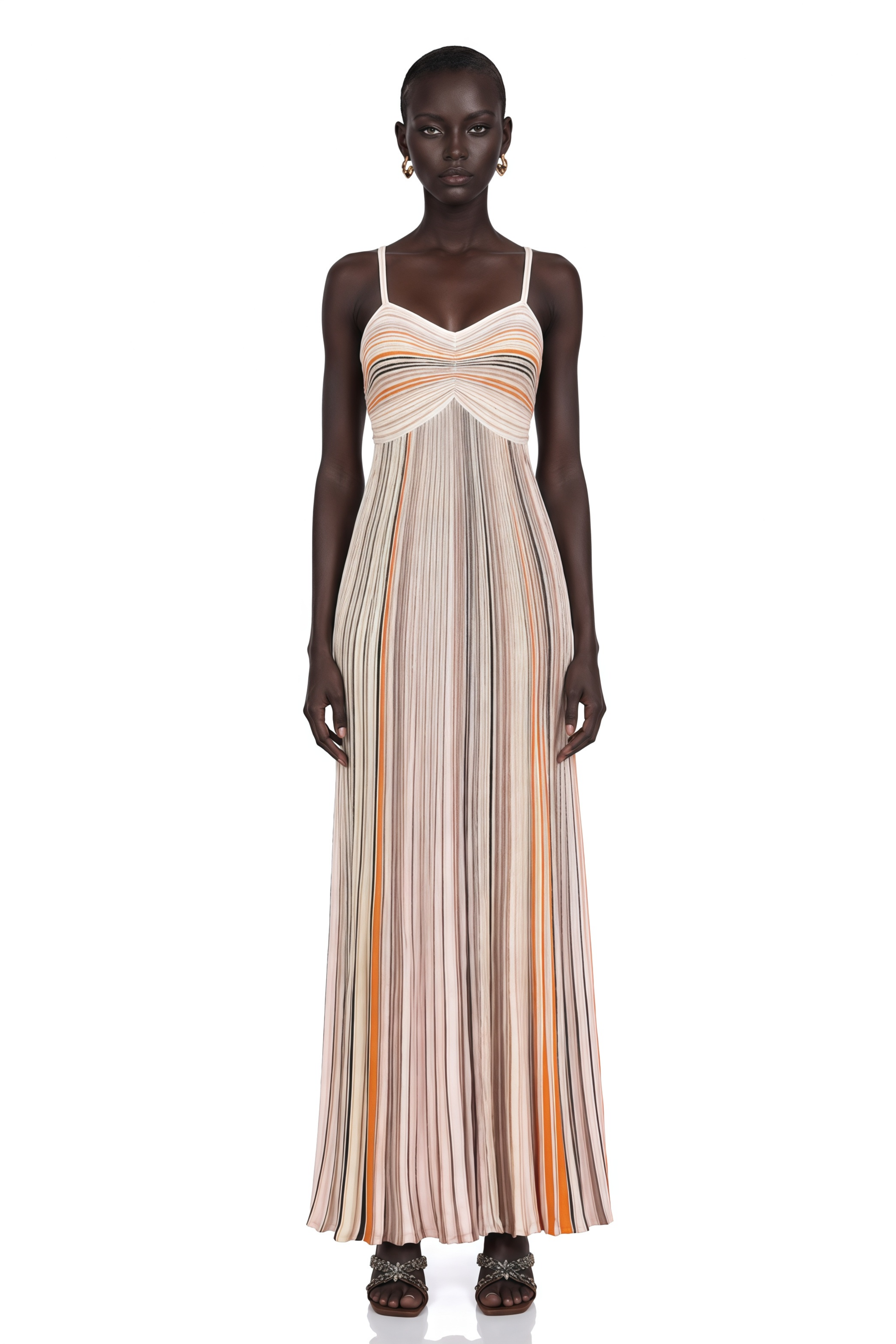 striped bridesmaid dresses Bruyère Neutral Sequin Knit Maxi Dress – Miss Rosier Color:Petal Pink Sage Coast Bow Detail Spring26-Q1 Sequin weekend celebrations