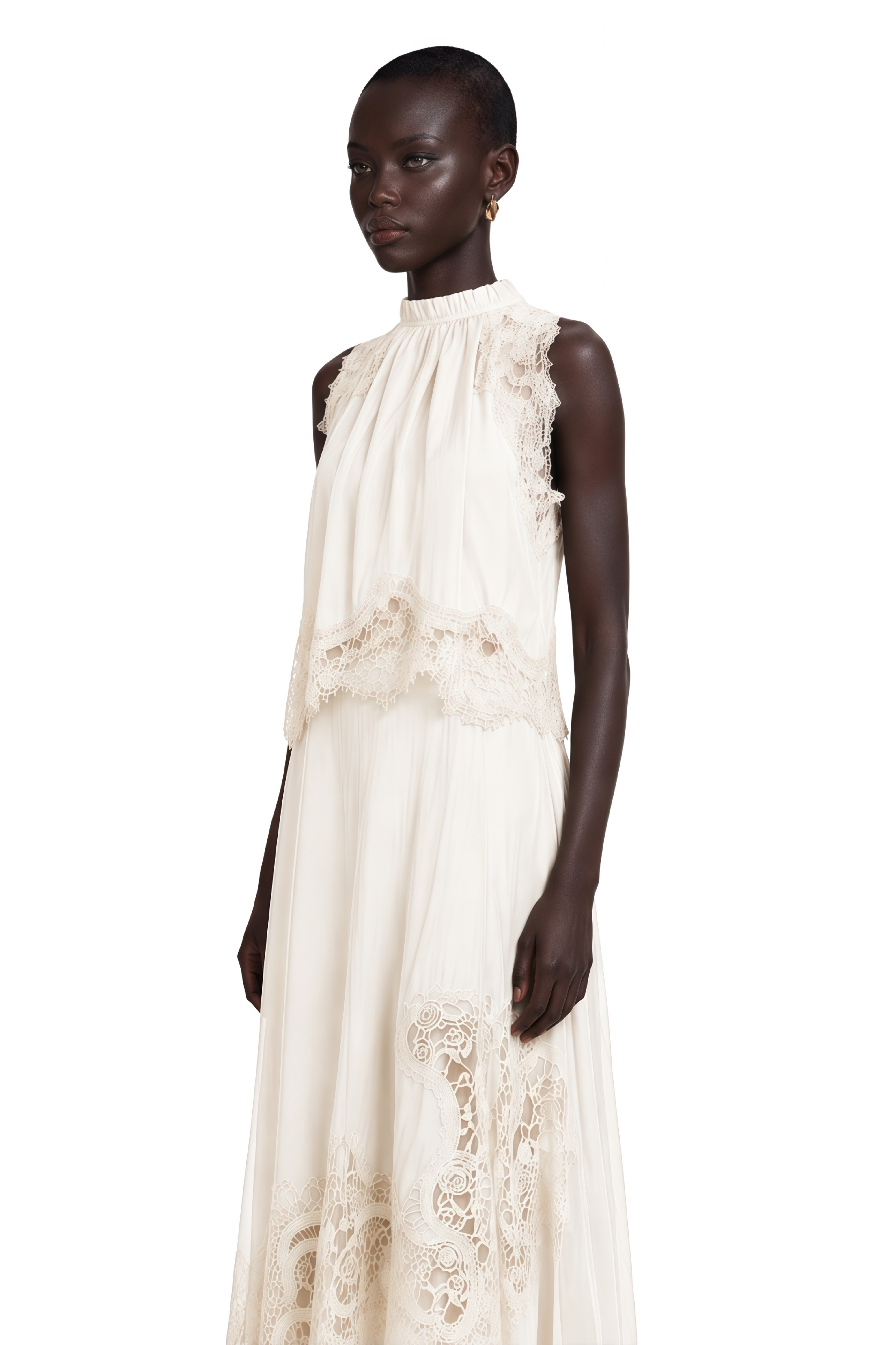 Florence White Lace Panel Top & Skirt Set – Miss Rosier - Women's