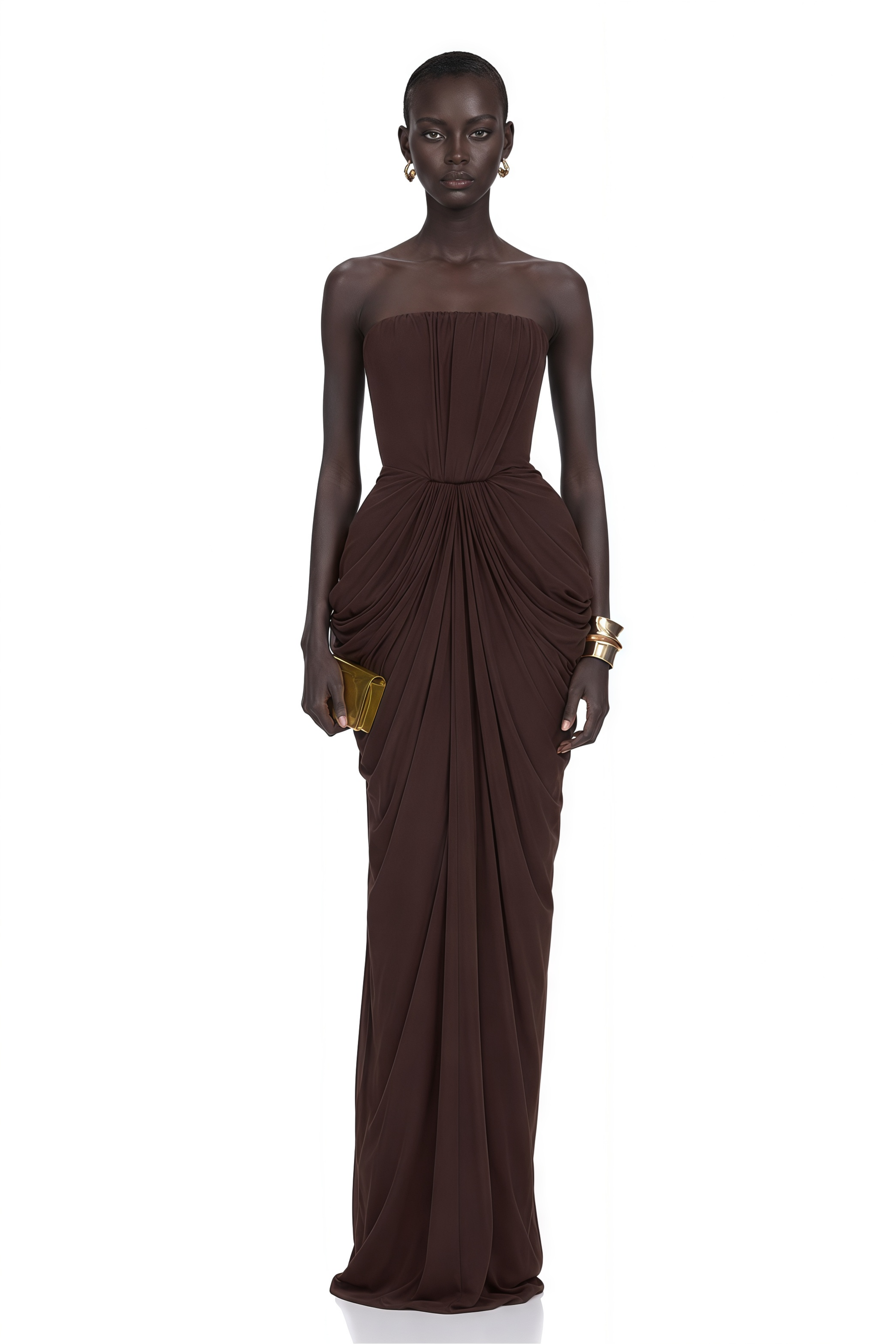 chocolate brown off the shoulder dress Honoria Maxi Buy Chocolate Brown Signature enhancing your silhouette while YGroup_aleda-sheer-lace-detail-strapless-maxi-dress Size:20 Boys