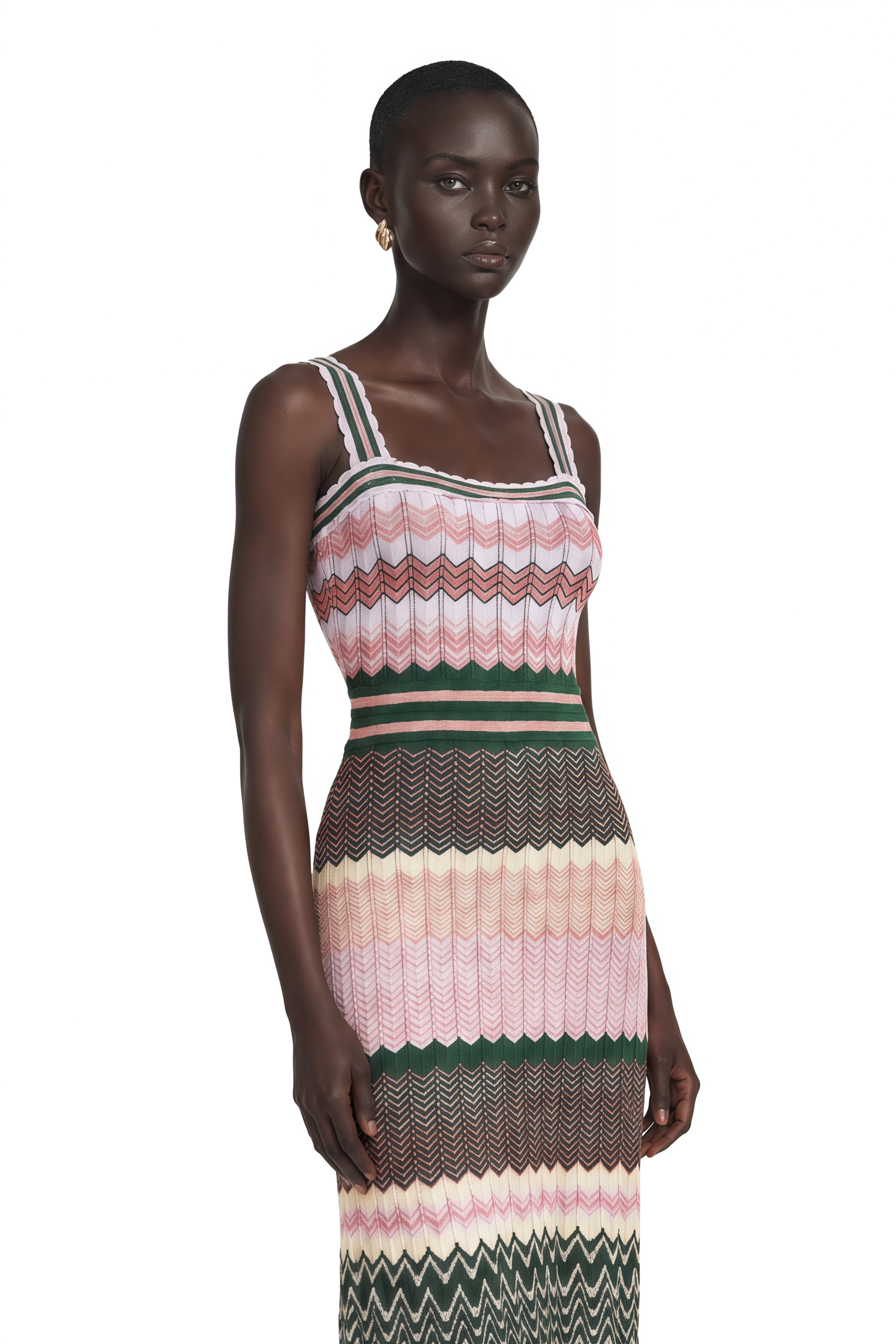 Daphné Contrast-Color Knitted Midi Dress – Miss Rosier - Women's