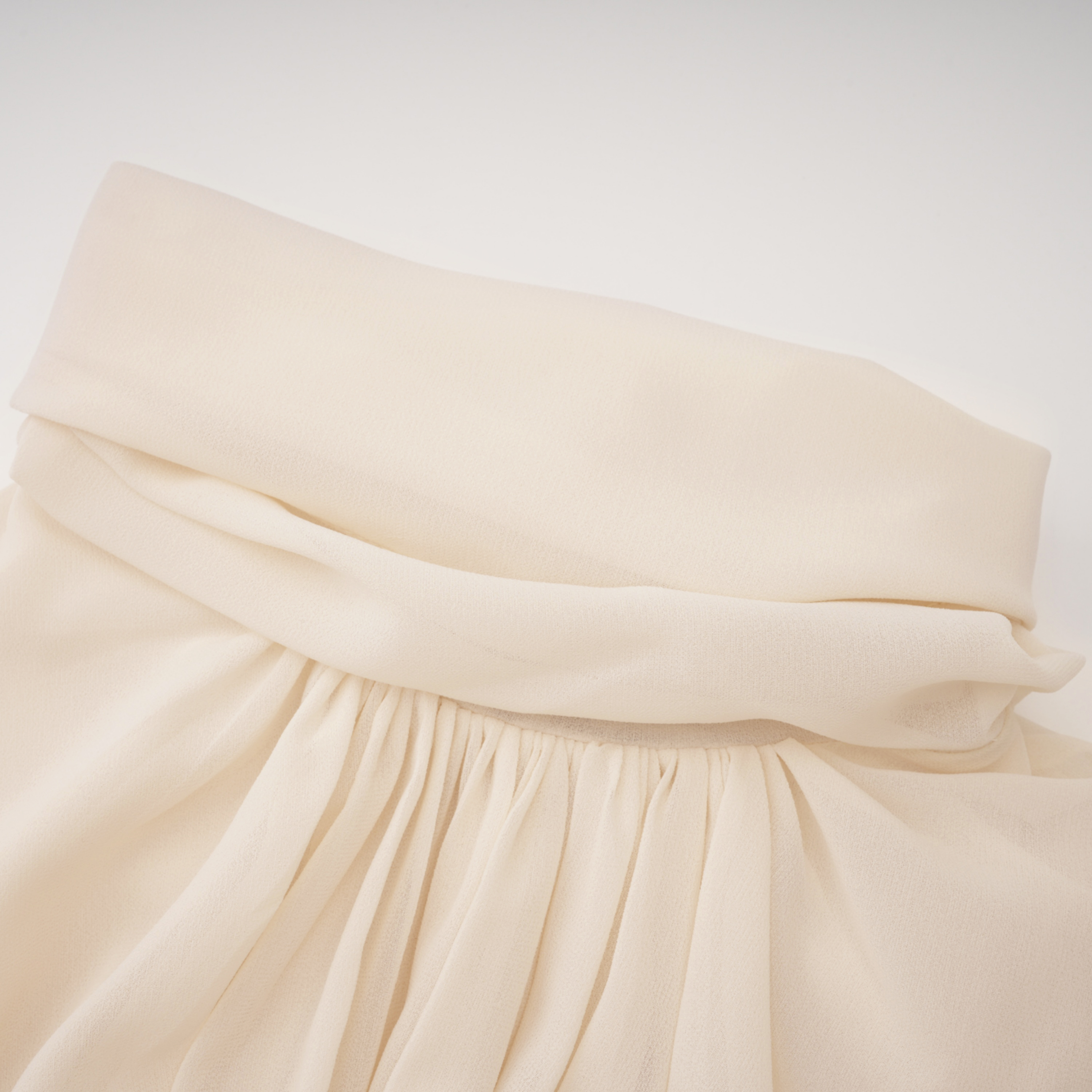 Consuela Neutral Pleated Mini Dress with Lace Trim